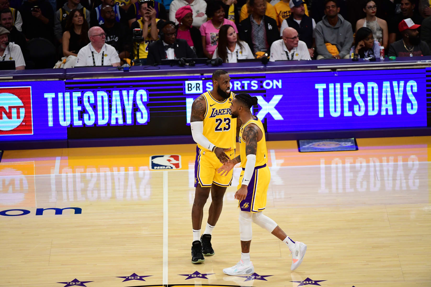 LeBron James and D'Angelo Russell