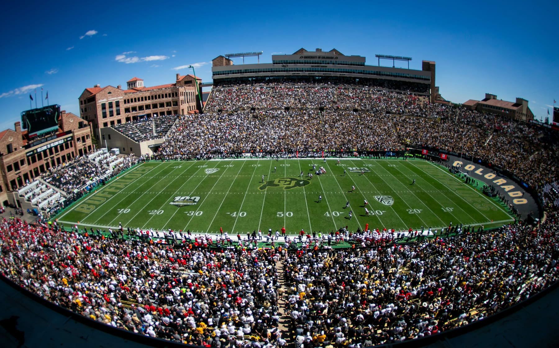BOULDER, CO - SEPTEMBER 09: Interior view of the stadium during the home opener game between the Colorado Buffaloes and the the Nebraska Cornhuskers on Saturday, September 9, 2023 at Folsom Field in Boulder, CO.  (Photo by Nick Tre. Smith/Icon Sportswire via Getty Images)