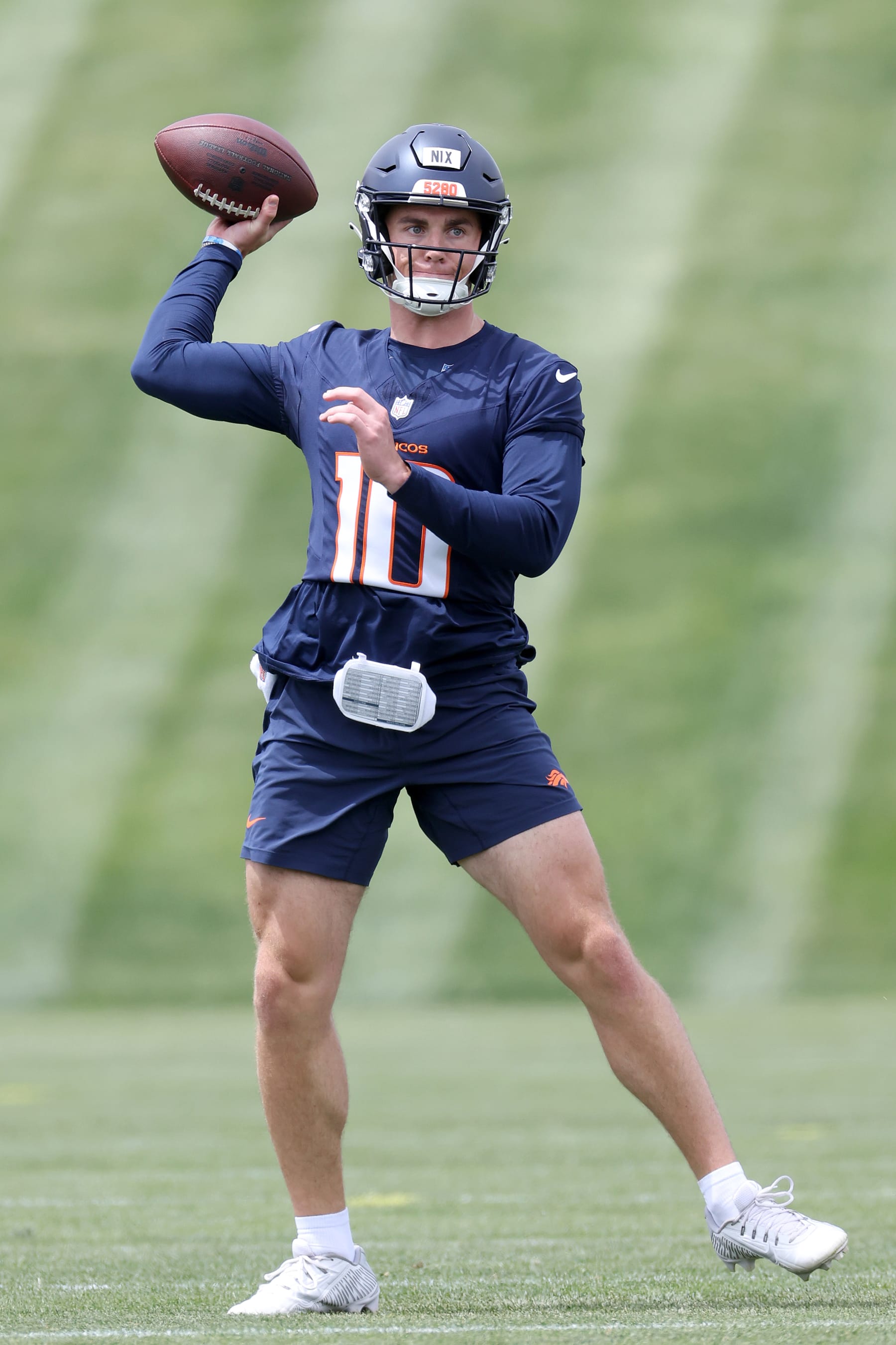 Denver Broncos quarterback Bo Nix