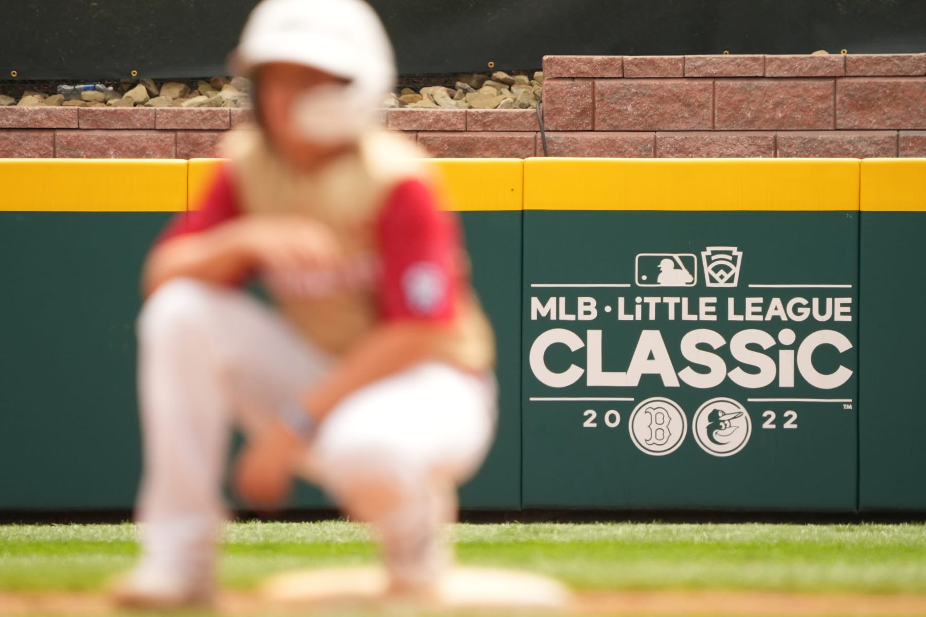 Youth Baseball: Little League World Series: A general view of the MLB-Little League Classic logo displayed during the Mountain Region (Snow Canyon Little League  Santa Clara, Utah) vs Midwest Region (Davenport Southeast Little League  Davenport, Iowa) game at Lamade Stadium.
Williamsport, PA 8/21/2022
CREDIT: Erick W. Rasco (Photo by Erick W. Rasco/Sports Illustrated via Getty Images) 
(Set Number: X164126 TK2)