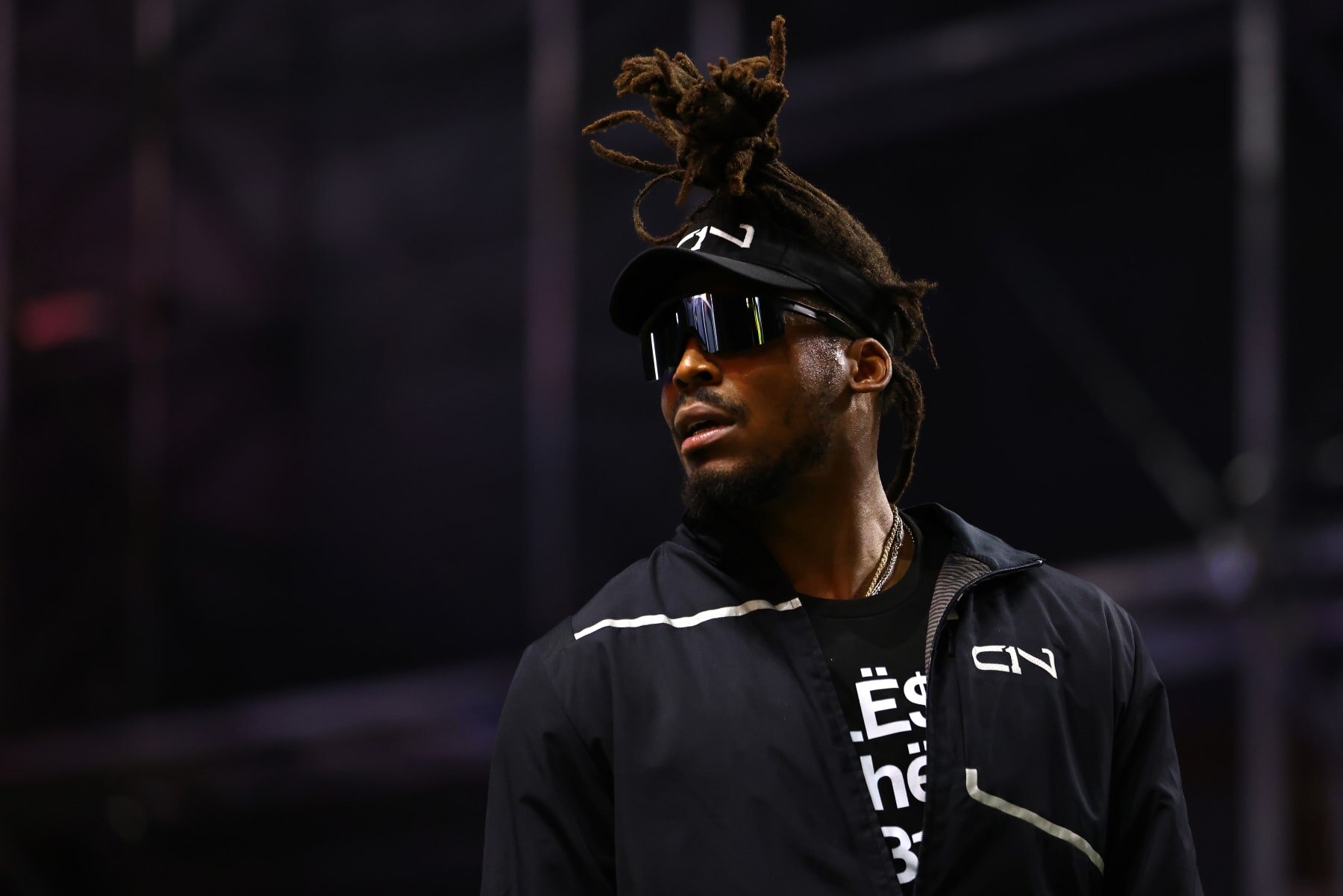 ATLANTA, GEORGIA - APRIL 30: Cam Newton is seen during Fan Controlled Football Season v2.0 - Week Three on April 30, 2022 in Atlanta, Georgia. (Photo by Casey Sykes/Fan Controlled Football/Getty Images)