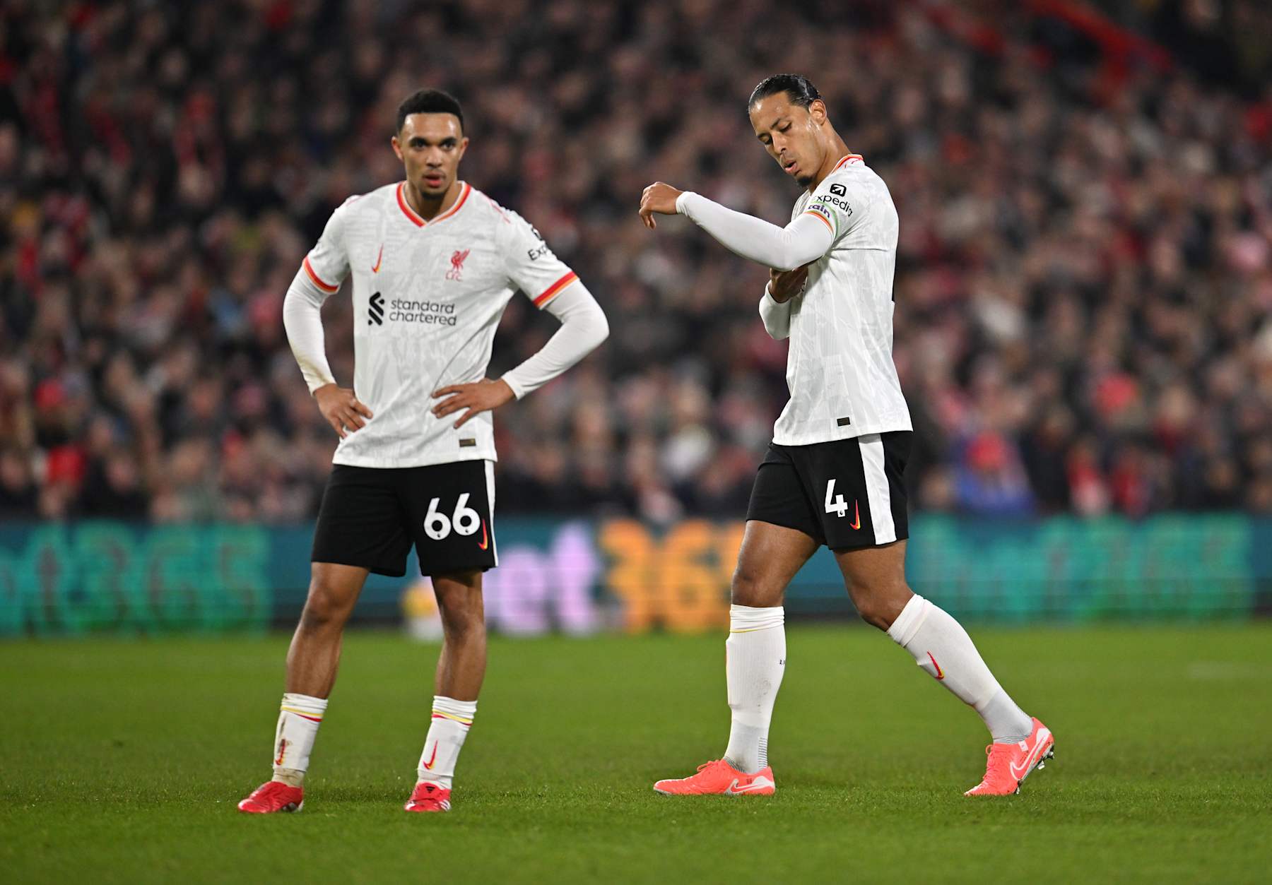 Trent Alexander-Arnold and Virgil Van Dijk.