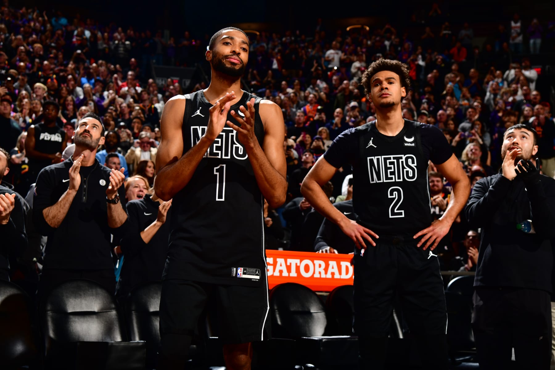 Mikal Bridges and Cam Johnson