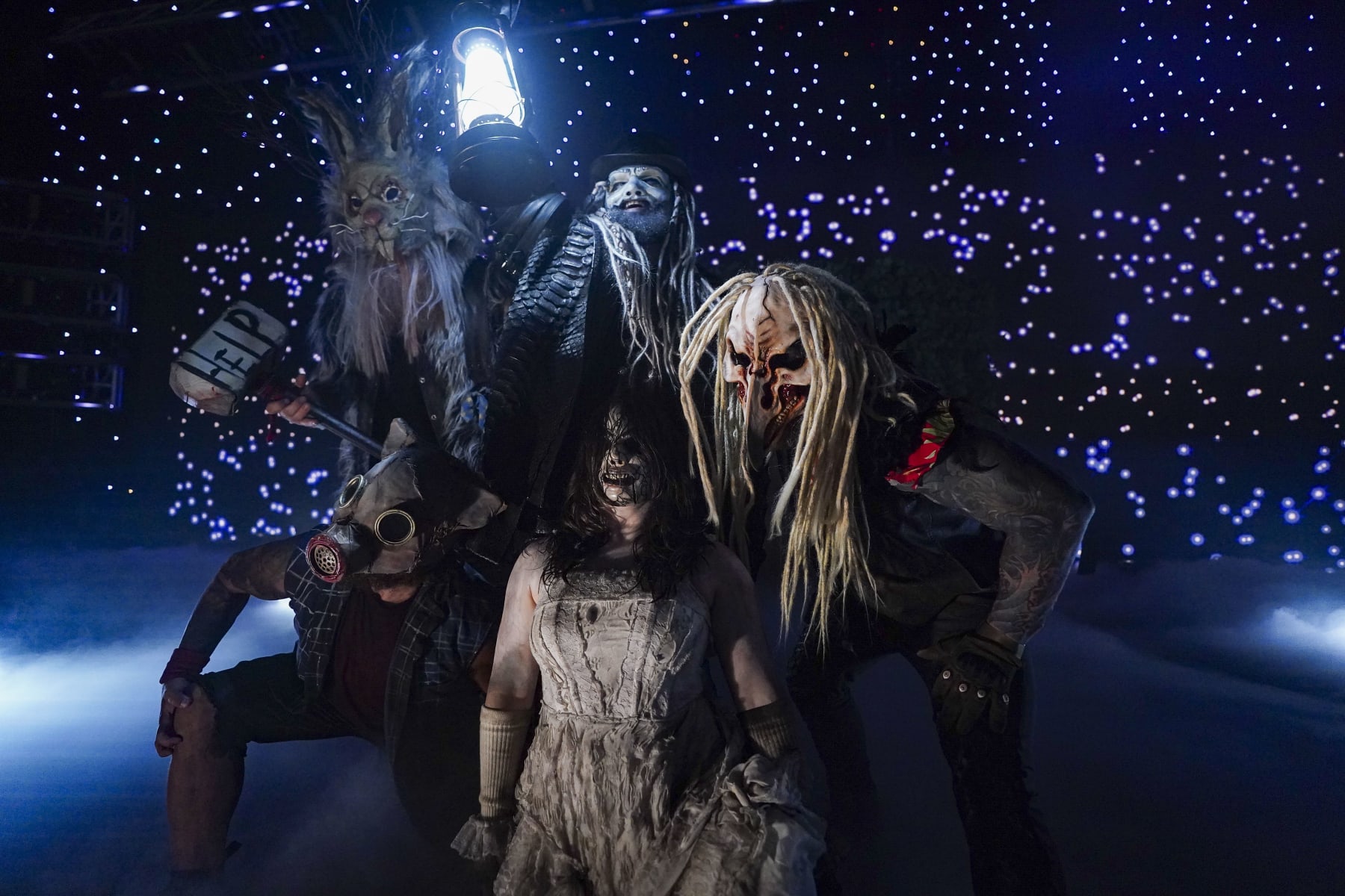 CORPUS CHRISTI, TEXAS - JUNE 17: New entrance for The Wyatt Sicks, Nikki Cross, Uncle Howdy, Erick Rowan, Joe Gacy, and Dexter Lumis during Monday Night Raw at American Bank Center on June 17, 2024 in Corpus Christi, Texas. (Photo by WWE/Getty Images)