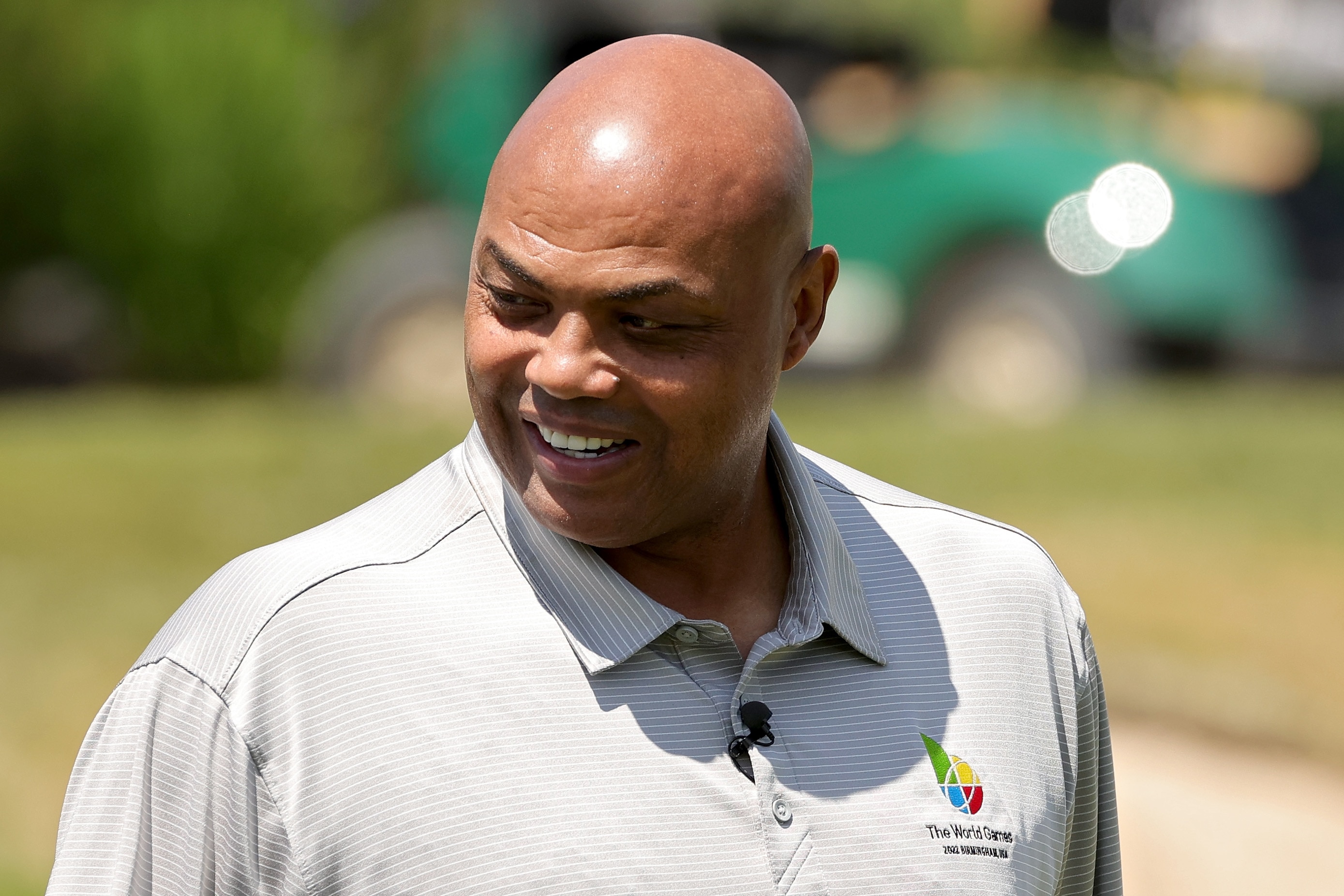 BIG SKY, MONTANA - JULY 06: Charles Barkley looks on during Capital One's The Match at The Reserve at Moonlight Basin on July 06, 2021 in Big Sky, Montana. (Photo by Stacy Revere/Getty Images for The Match)