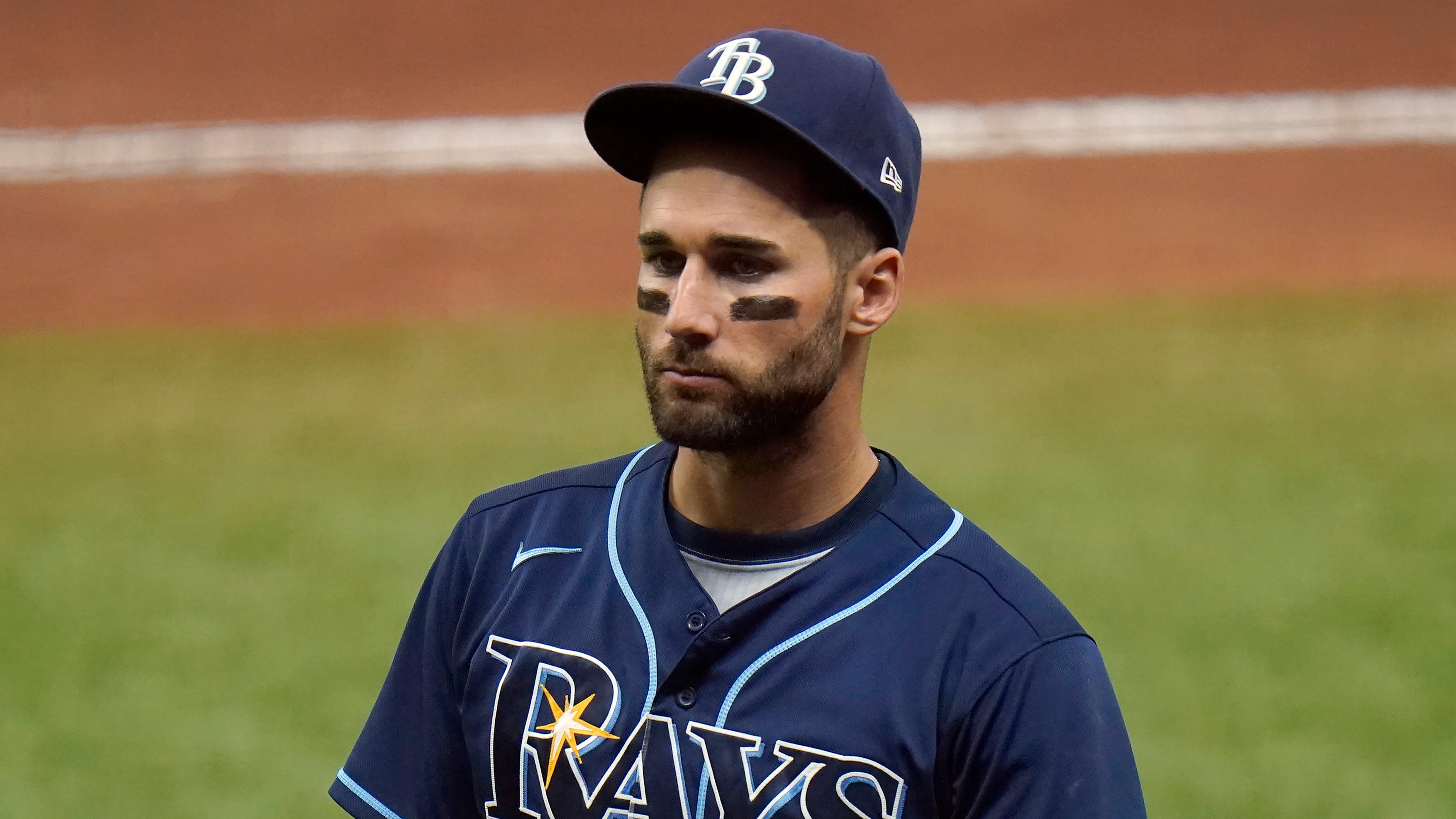 Tampa Bay Rays' Kevin Kiermaier during a baseball game against the Kansas City Royals Thursday, May 27, 2021, in St. Petersburg, Fla. (AP Photo/Chris O'Meara)
