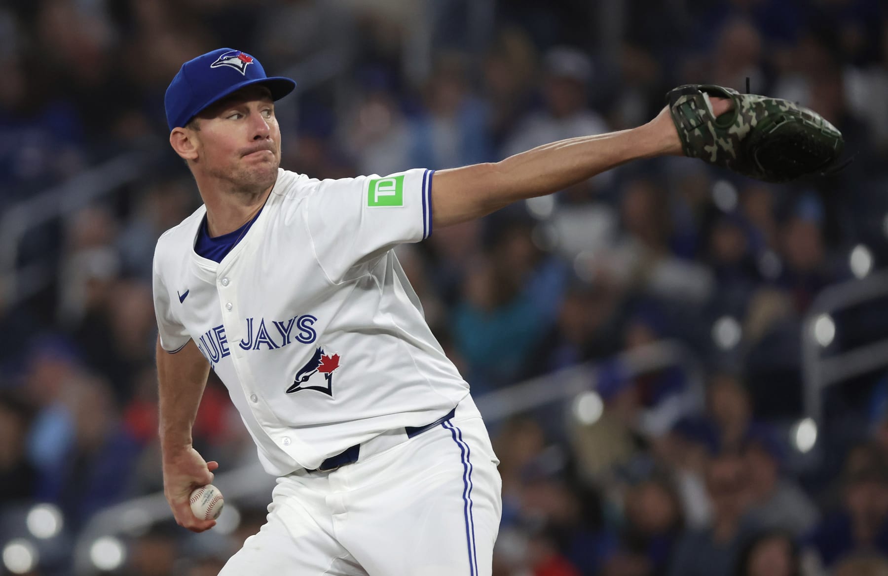 TORONTO, ON- MAY 1  -  Toronto Blue Jays pitcher Chris Bassitt (40) as the Toronto Blue Jays fall to the Kansas City Royals 6-1 at Rogers Centre in Toronto. May 1, 2024.  Steve Russell/Toronto Star        (Steve Russell/Toronto Star via Getty Images)