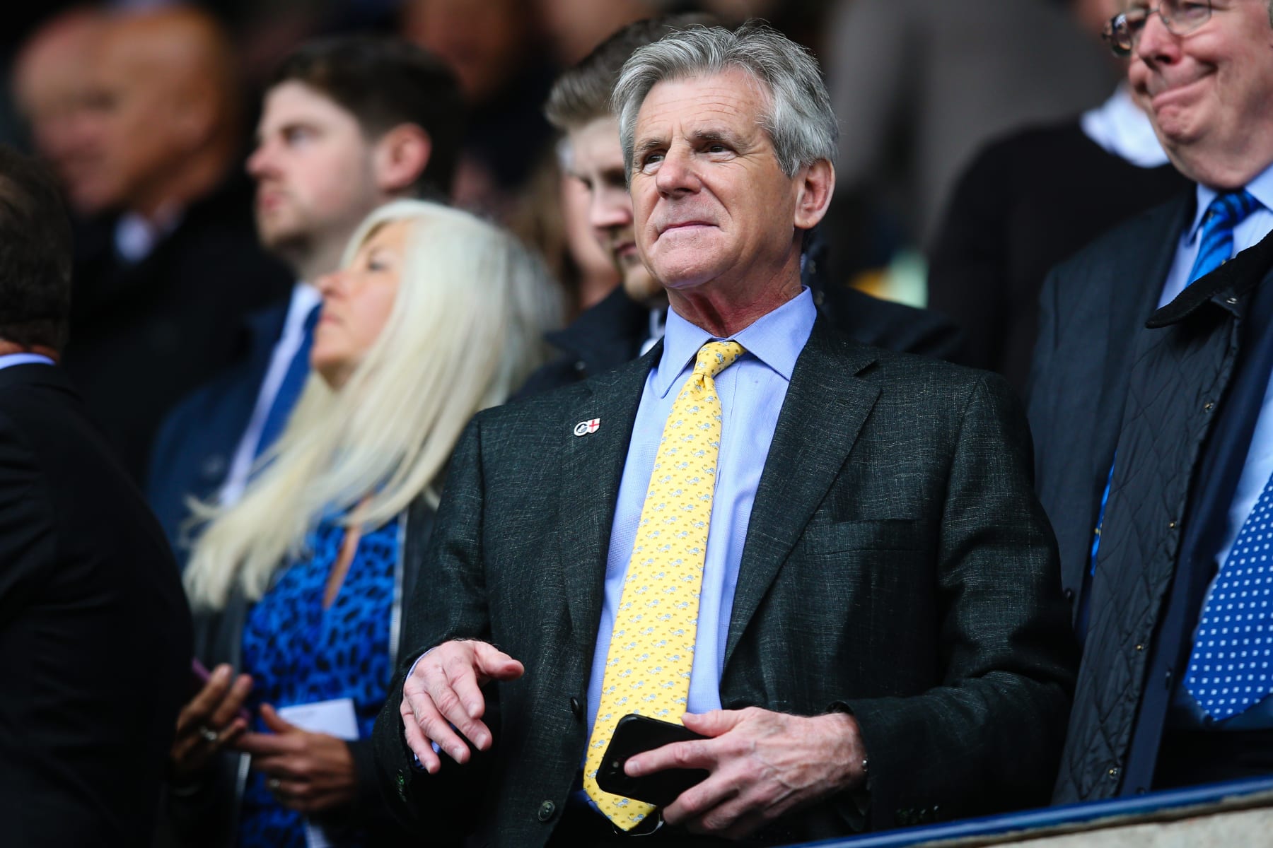 LONDON, ENGLAND - MAY 08:  Millwall Chairman John Berylson looks on ahead of the Sky Bet Championship between Millwall and Blackburn Rovers at The Den on May 8, 2023 in London, United Kingdom. (Photo by Craig Mercer/MB Media/Getty Images)