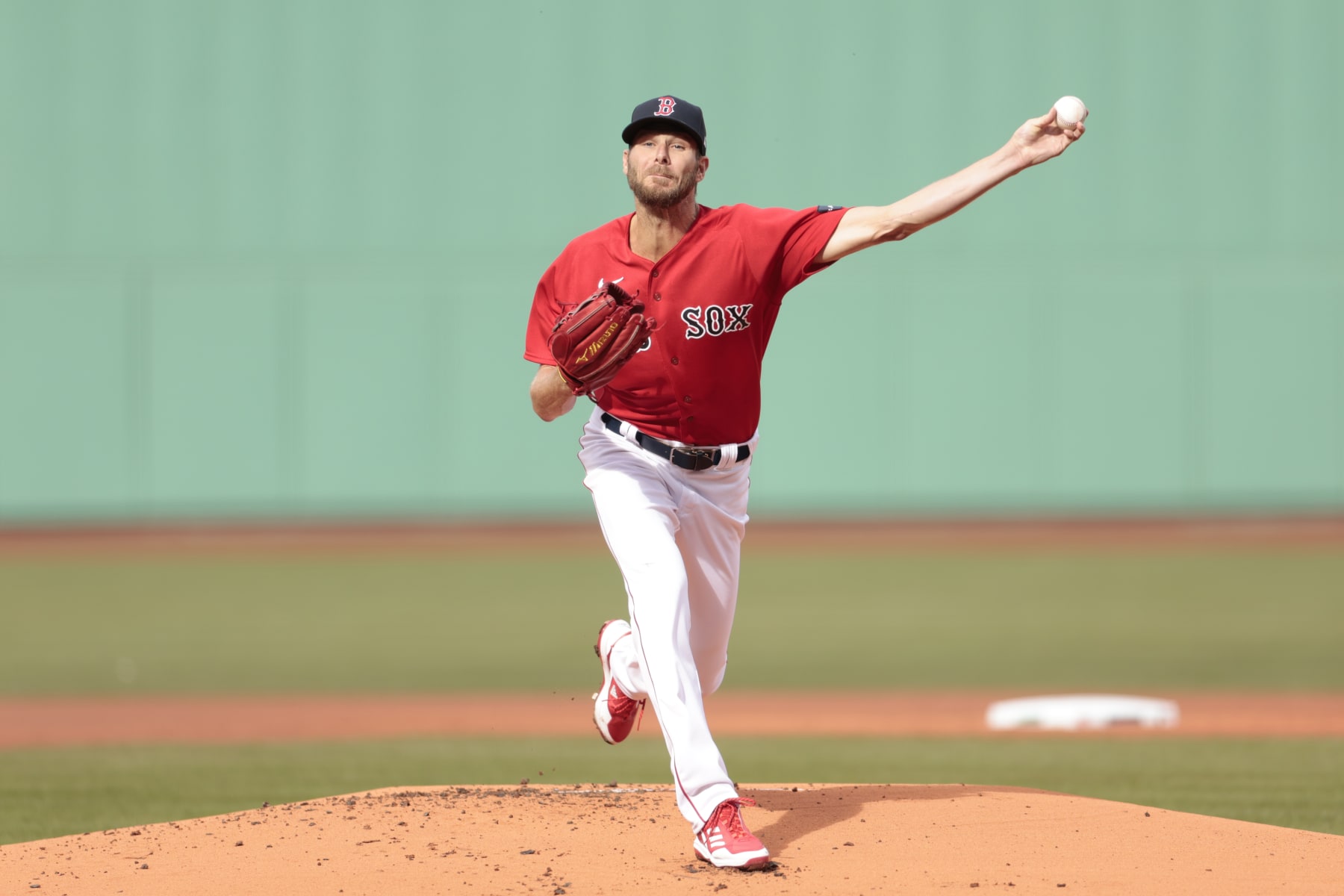 BOSTON, MASSACHUSETTS - APRIL 01: Chris Sale #41 of the Boston Red Sox delivers a pitch during the first inning against the Baltimore Orioles at Fenway Park on April 01, 2023 in Boston, Massachusetts. (Photo by Nick Grace/Getty Images)