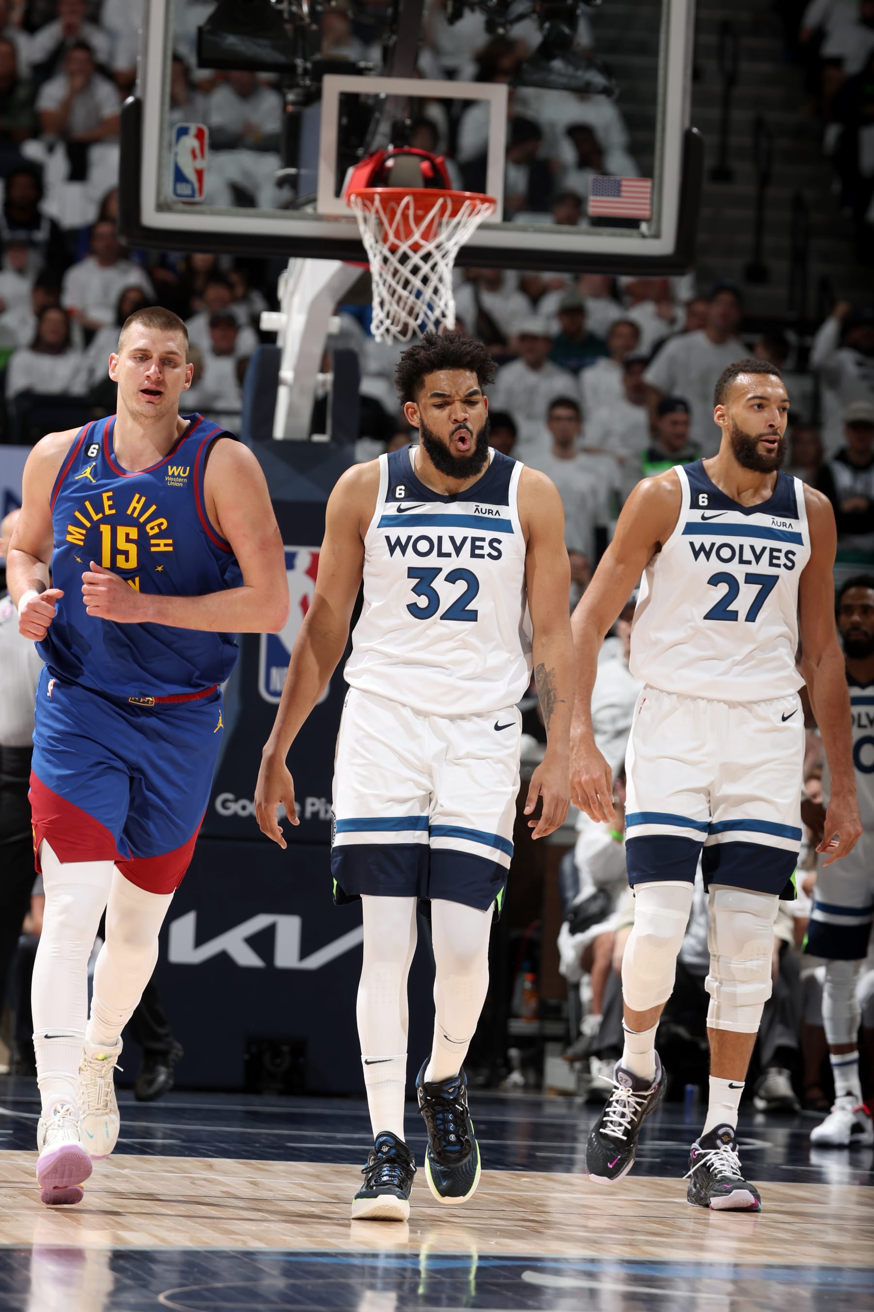Karl-Anthony Towns and Rudy Gobert