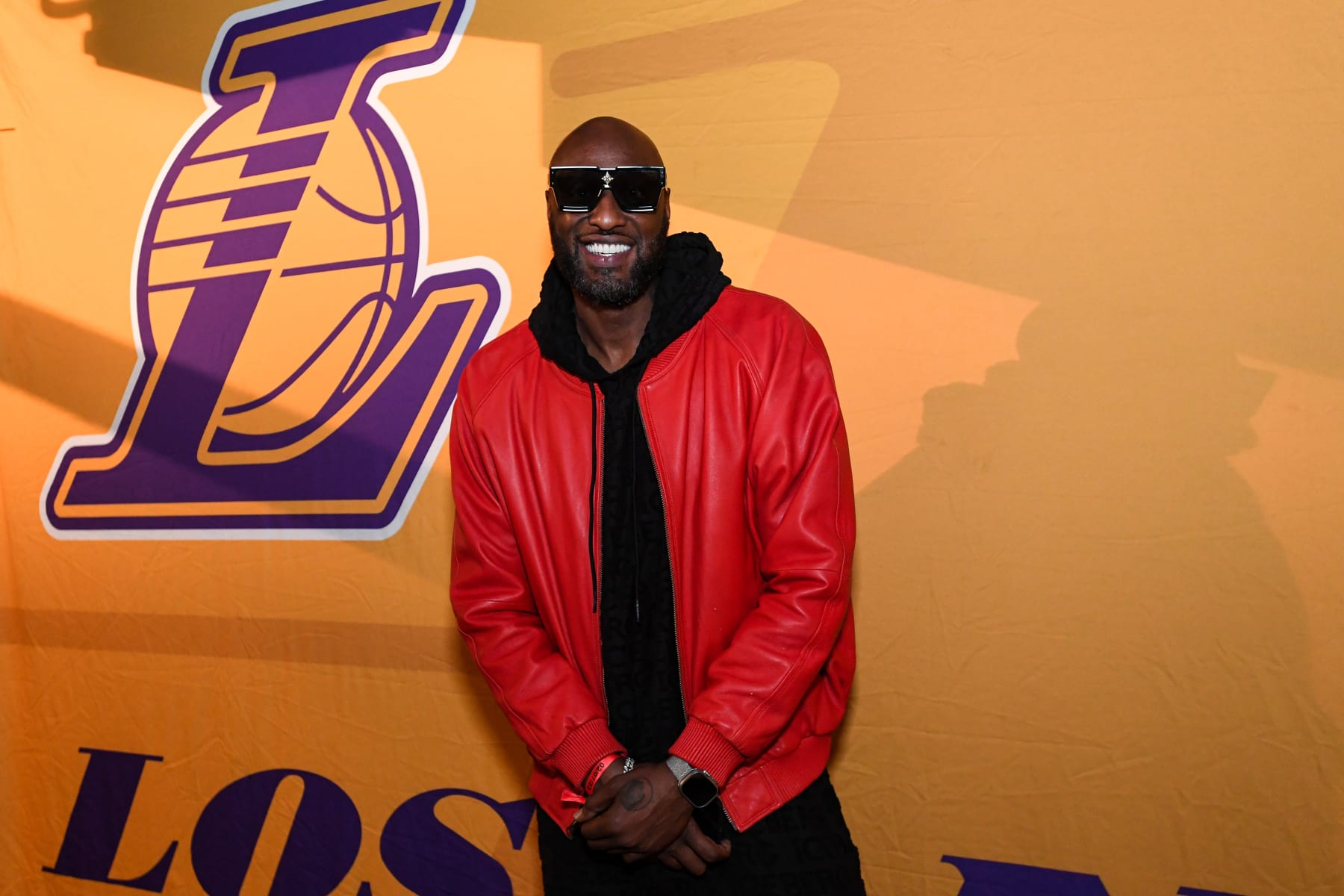 LOS ANGELES, CA - FEBRUARY 7: Lamar Odom poses for a photo during the Oklahoma City Thunder game against the Los Angeles Lakers on February 7, 2023 at Crypto.Com Arena in Los Angeles, California. NOTE TO USER: User expressly acknowledges and agrees that, by downloading and/or using this Photograph, user is consenting to the terms and conditions of the Getty Images License Agreement. Mandatory Copyright Notice: Copyright 2023 NBAE (Photo by Juan Ocampo/NBAE via Getty Images)