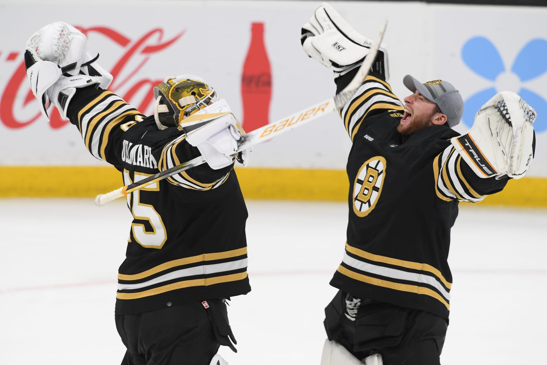 Jeremy Swayman and Linus Ullmark are pacing the Bruins to the top of the Eastern Conference.