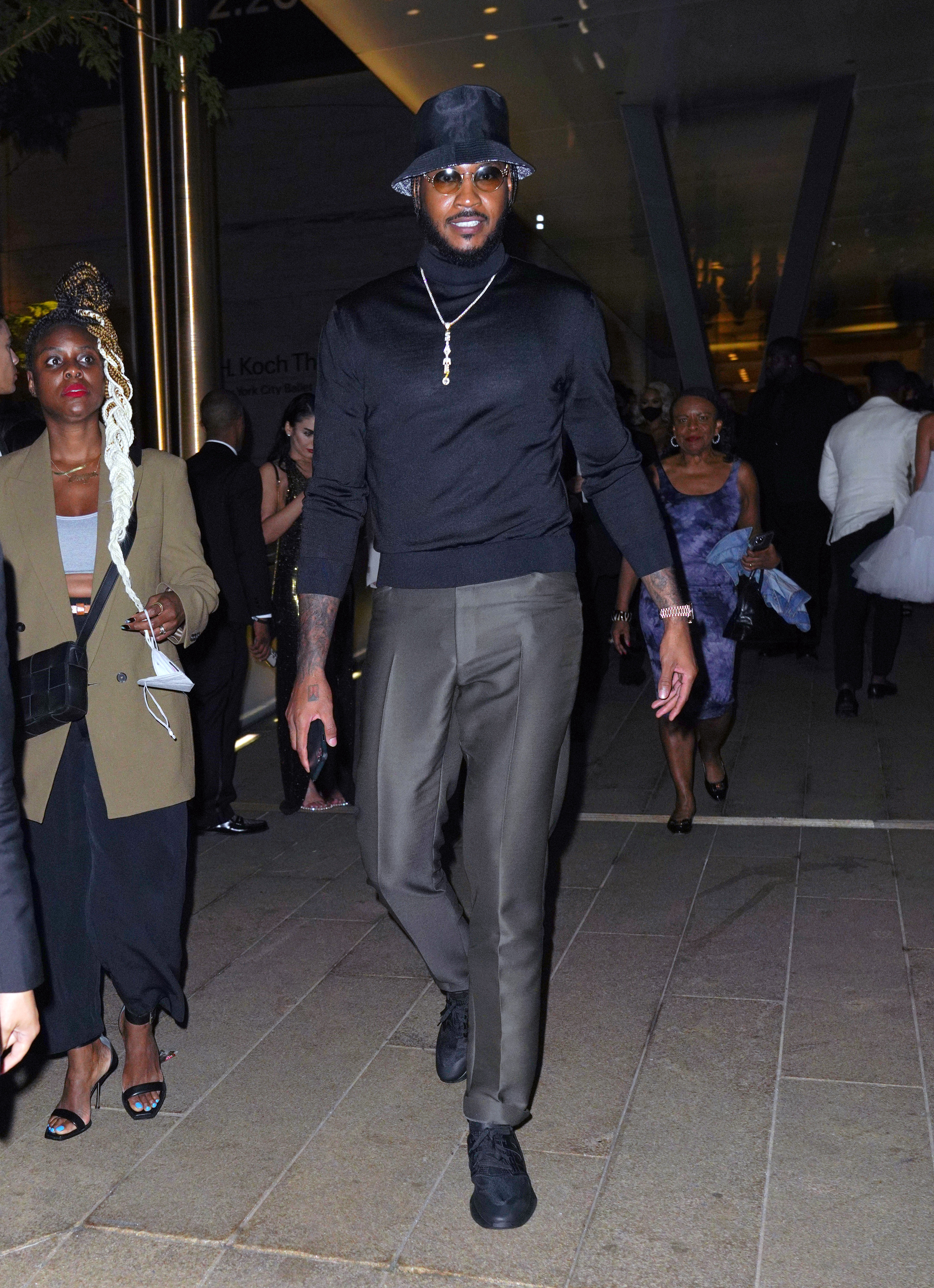 NEW YORK, NEW YORK - SEPTEMBER 12: Carmelo Anthony attends the Tom Ford fashion show during New York Fashion Week at the David H Koch Theater at Lincoln Center in the Upper West Side on September 12, 2021 in New York City. (Photo by Gotham/GC Images)