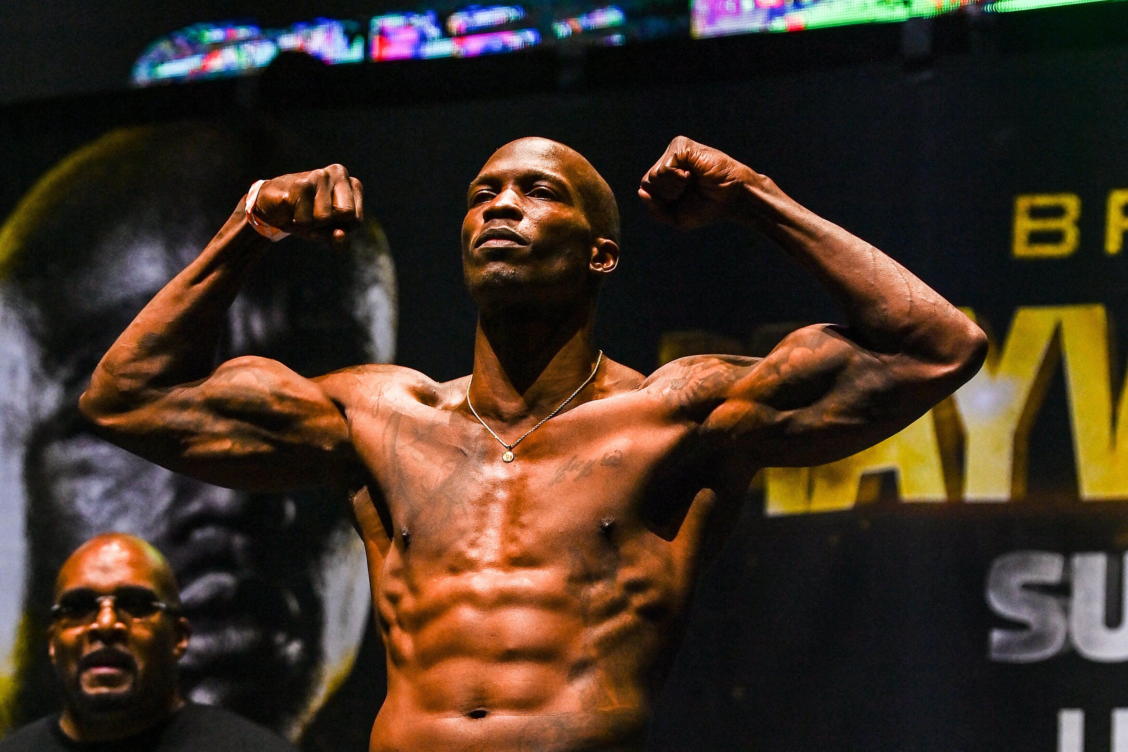 Chad Johnson looks on during his weigh-in event in Miami, Florida on June 5, 2021. (Photo by CHANDAN KHANNA / AFP) (Photo by CHANDAN KHANNA/AFP via Getty Images)