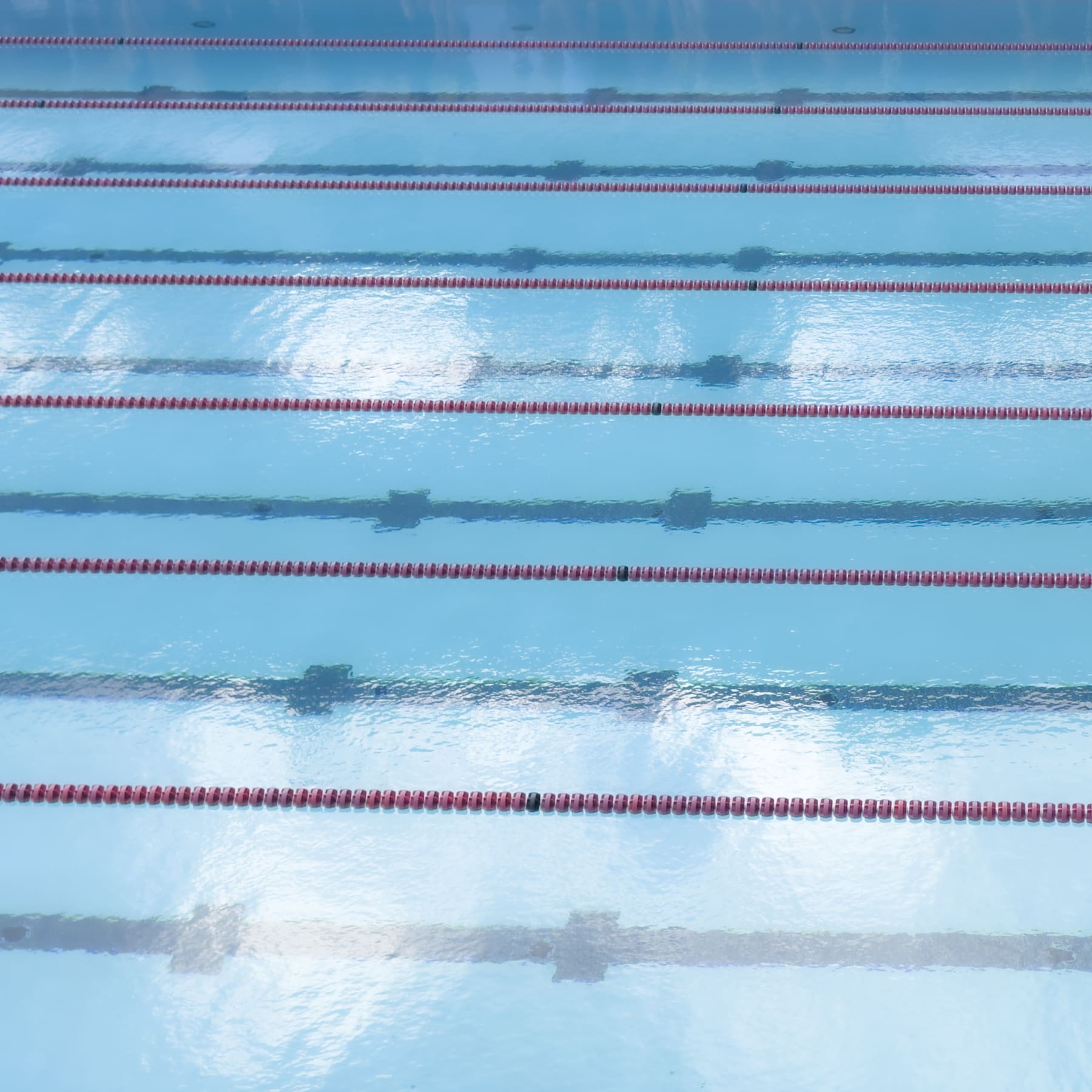 PALO ALTO, CA - JANUARY 11:  A detail view of the pool at Avery Aquatic Center at Stanford University after a women's swim meet between the Stanford Cardinal and the California Golden Bears on January 11, 2023 in Palo Alto, California.  (Photo by David Madison/Getty Images)