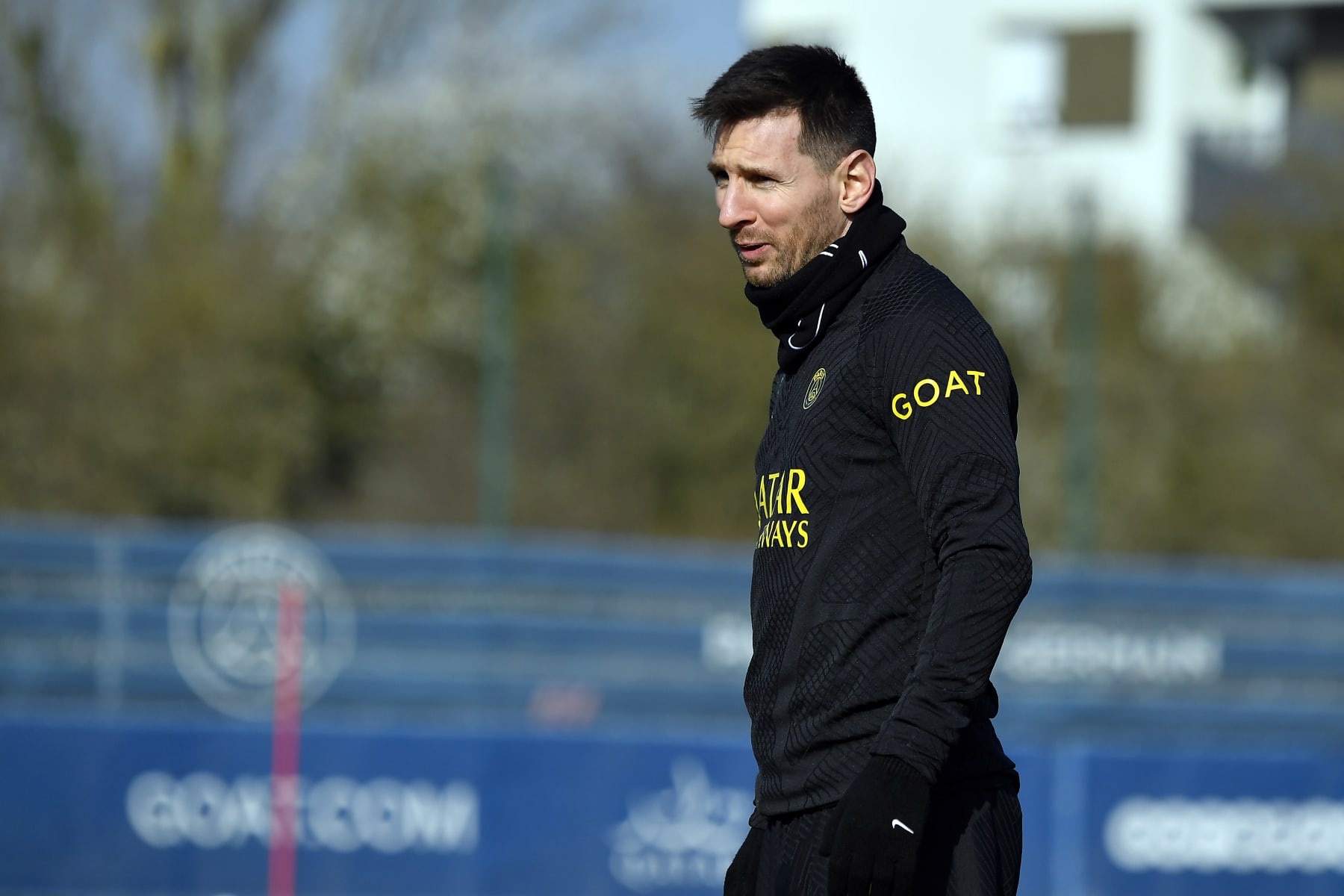 PARIS, FRANCE - MARCH 01: Leo Messi looks on during a Paris Saint-Germain training session on March 01, 2023 in Paris, France. (Photo by Aurelien Meunier - PSG/PSG via Getty Images)