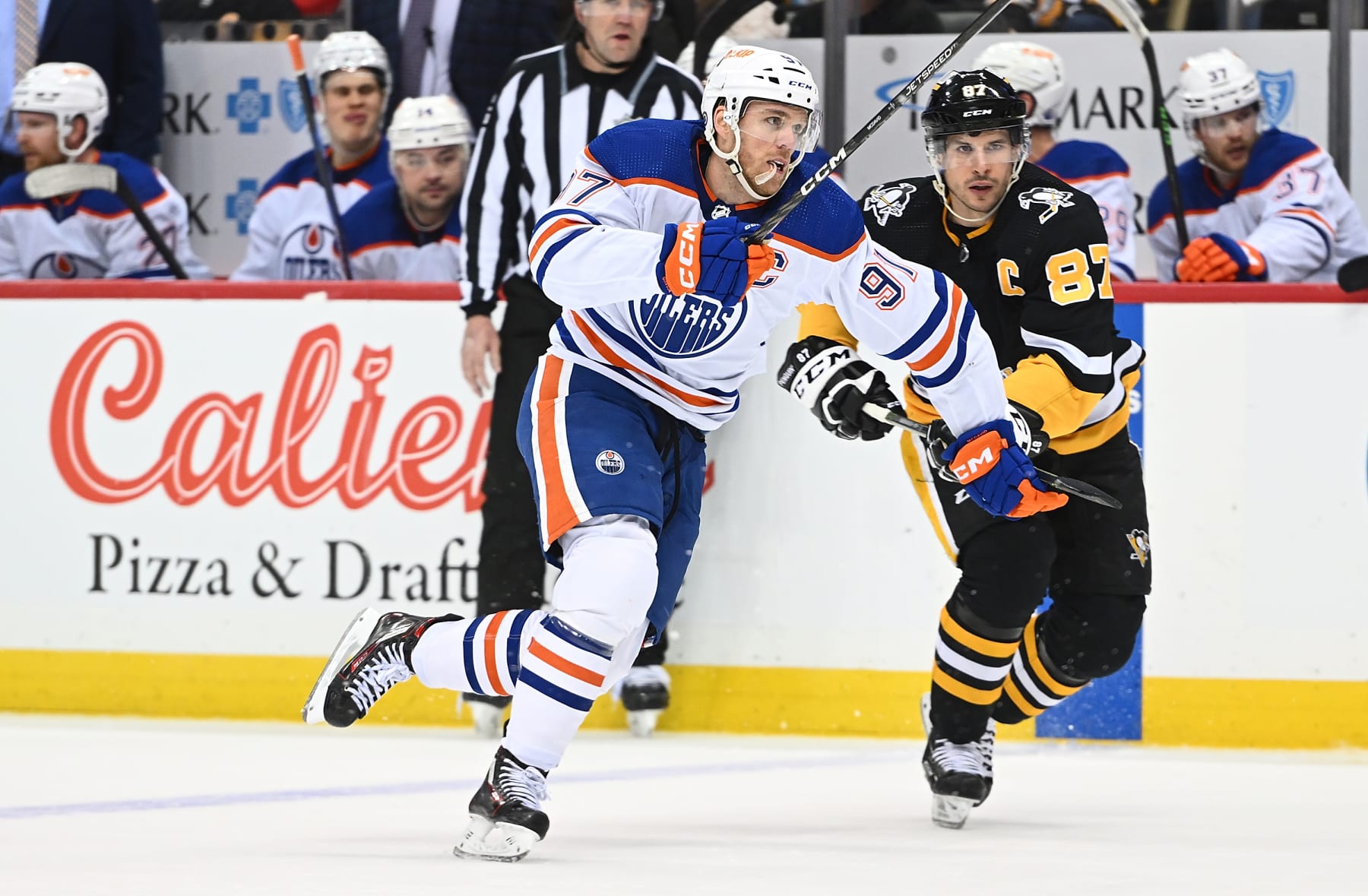 Connor McDavid and Sidney Crosby.