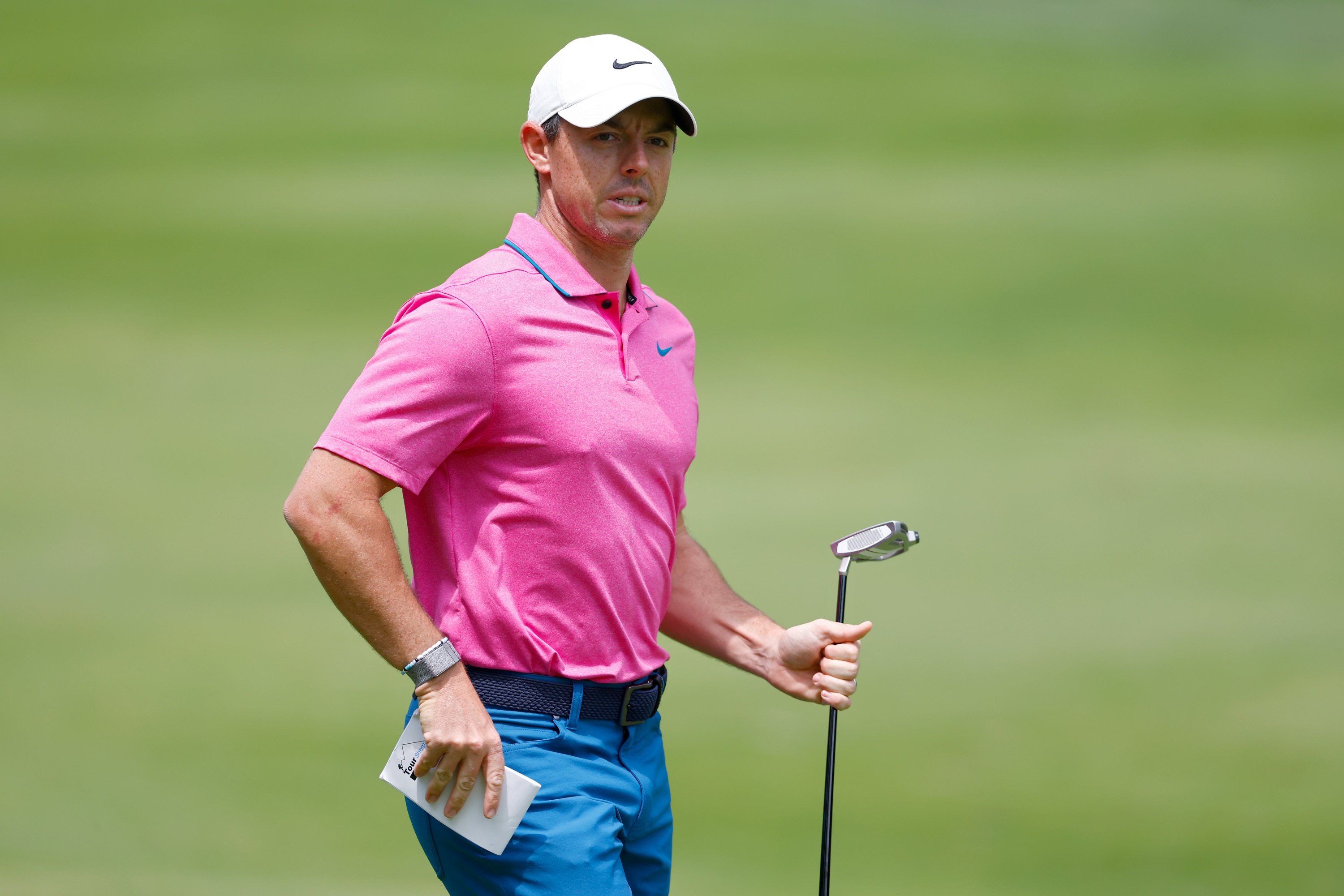 ETOBICOKE, ONTARIO - JUNE 12: Rory McIlroy of Northern Ireland walks across the first hole during the final round of the RBC Canadian Open at St. George's Golf and Country Club on June 12, 2022 in Etobicoke, Ontario. (Photo by Vaughn Ridley/Getty Images)