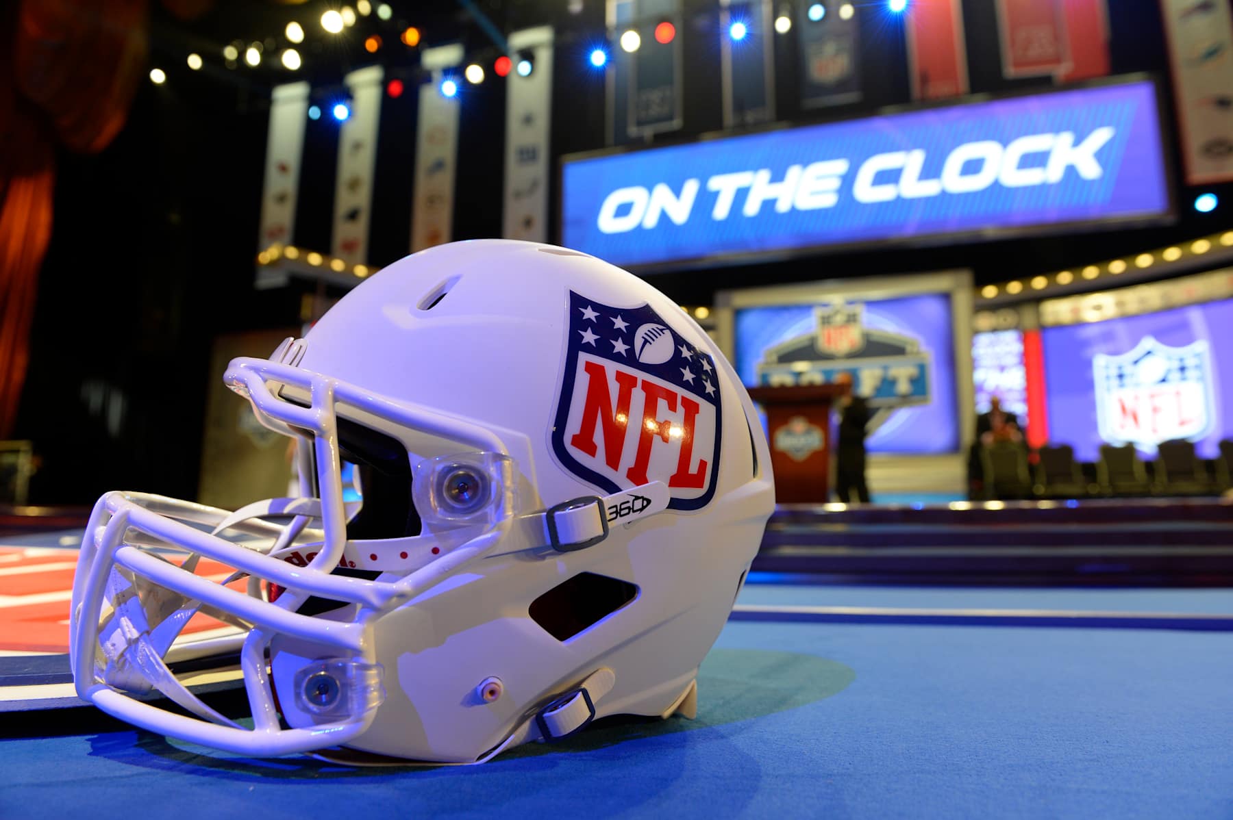 May 8, 2014: Final preparations are made prior to the start of the first round of the NFL Draft at Radio City Music Hall in Manhattan, NY. (Photo by Rich Kane/Icon SMI/Corbis/Icon Sportswire via Getty Images)