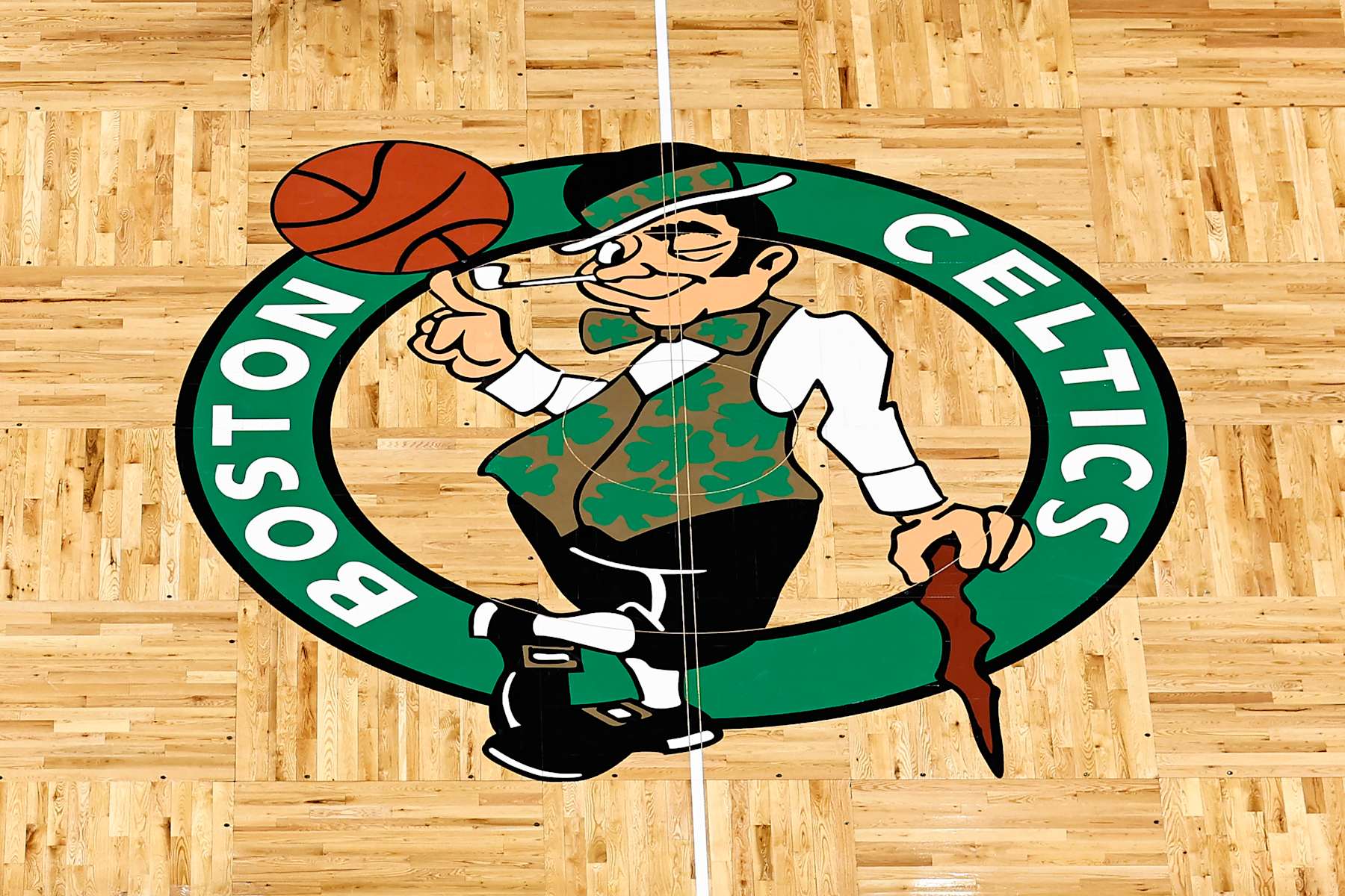 BOSTON, MA - DECEMBER 7: The Boston Celtics logo is seen at TD Garden before the game between the Boston Celtics and the Memphis Grizzlies on December 7, 2024 in Boston, Massachusetts. NOTE TO USER: User expressly acknowledges and agrees that, by downloading and/or using this Photograph, user is consenting to the terms and conditions of the Getty Images License Agreement. (Photo By Winslow Townson/Getty Images)