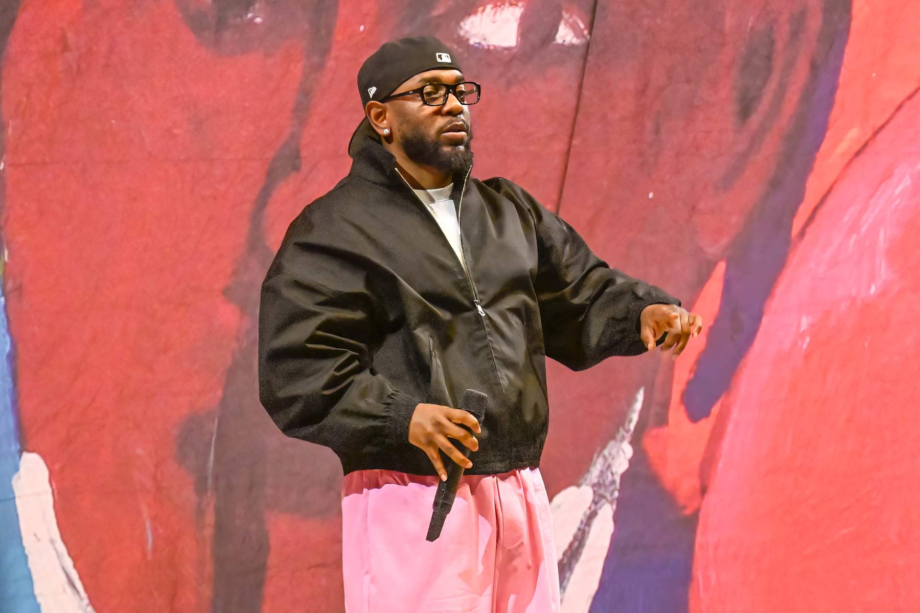 MANCHESTER, TENNESSEE - JUNE 16: Kendrick Lamar performs during the 2023 Bonnaroo Music & Arts Festival on June 16, 2023 in Manchester, Tennessee. (Photo by Astrida Valigorsky/Getty Images)