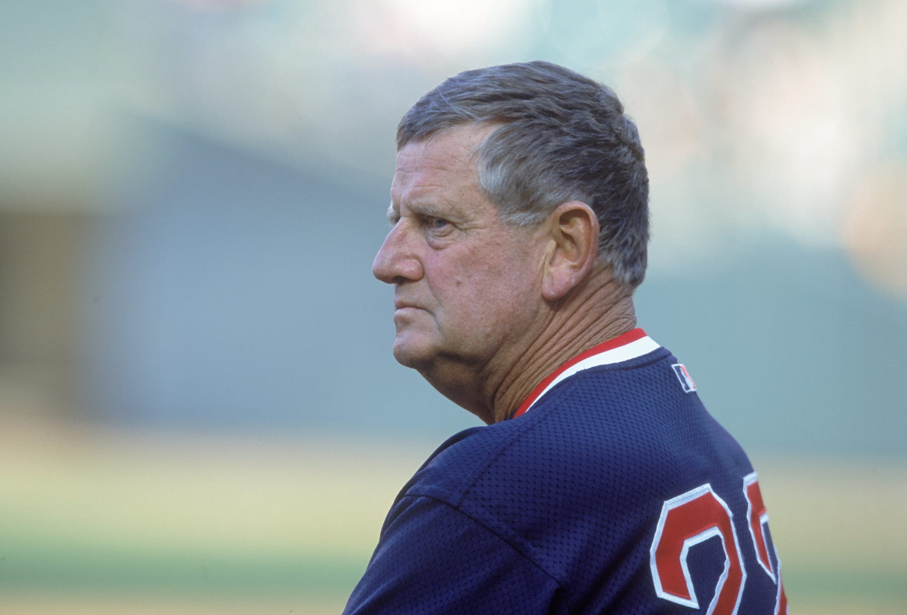 5 Apr 2001:  Manager Jimy Williams of the Boston Red Sox watches the action during the game against the Baltimore Orioles at Camden Yards in Baltimore, Maryland. The Orioles defeated the Red Sox 2-1.Mandatory Credit: Doug Pensinger  /Allsport