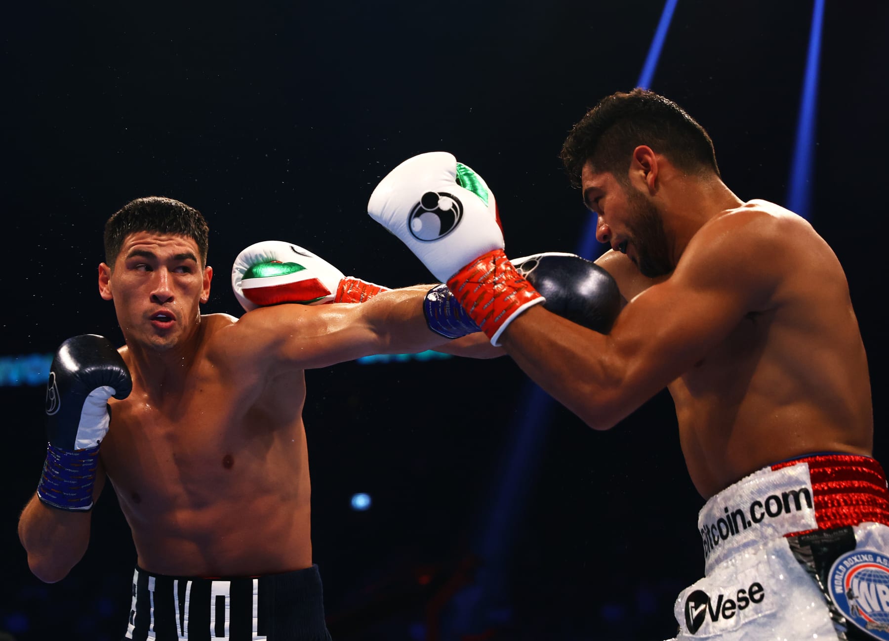 ABU DHABI, UNITED ARAB EMIRATES - NOVEMBER 05:  Dmitrill Bivol punches Gilberto Ramirez during the WBA Super World Light Heavyweight Title fight between Dmitrii Bivol and Gilberto Rmirez at Etihad Arena on November 05, 2022 in Abu Dhabi, United Arab Emirates. (Photo by Francois Nel/Getty Images)