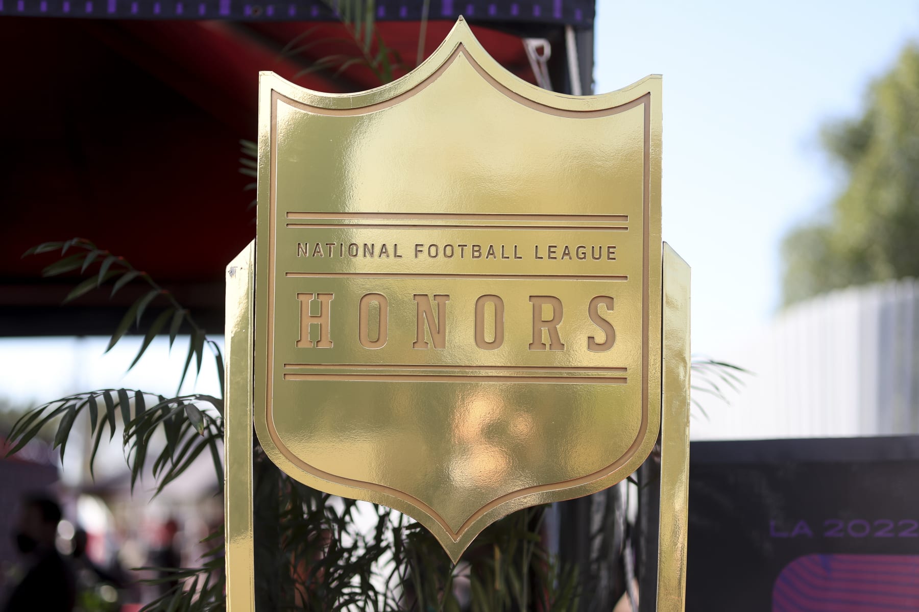 INGLEWOOD, CALIFORNIA - FEBRUARY 10: A general view of the NFL Honors show red carpet at the YouTube Theater on February 10, 2022 in Inglewood, California. (Photo by Michael Owens/Getty Images)