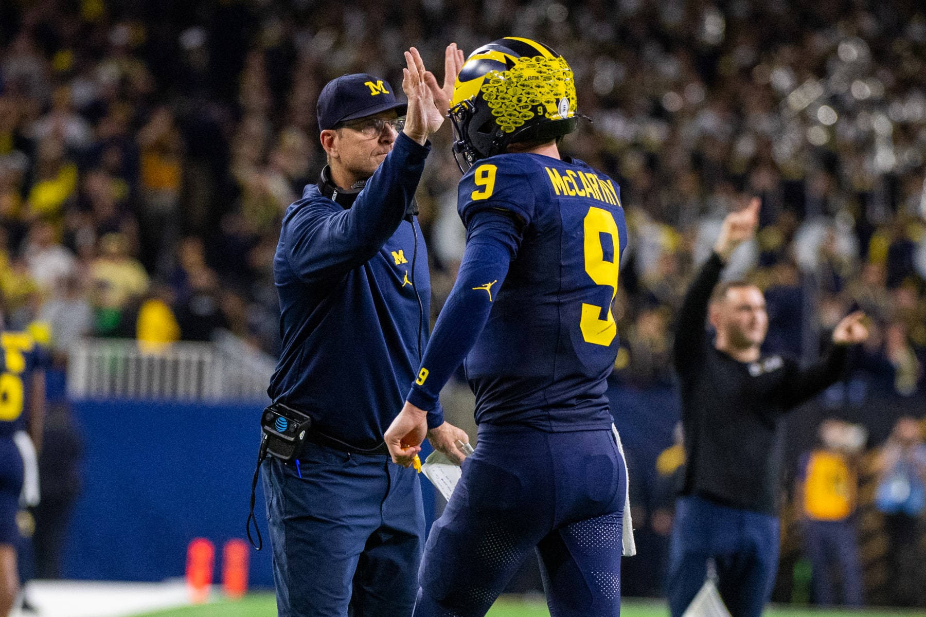 Jim Harbaugh and J.J. McCarthy