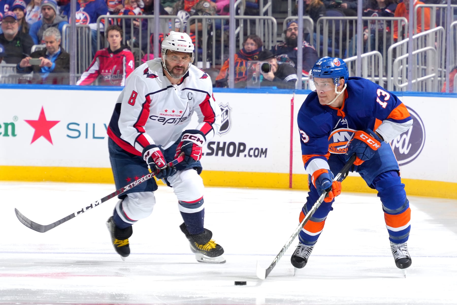 Alex Ovechkin and Mathew Barzal.