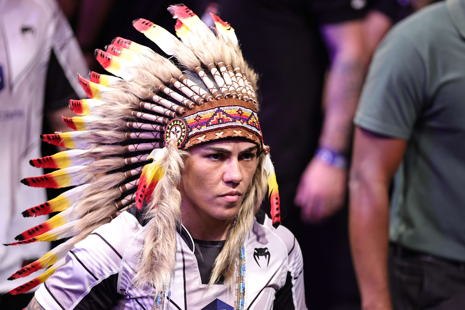RIO DE JANEIRO, BRAZIL - JANUARY 21: Jessica Andrade of Brazil prepares to fight Lauren Murphy in a flyweight fight during the UFC 283 event at Jeunesse Arena on January 21, 2023 in Rio de Janeiro, Brazil. (Photo by Buda Mendes/Zuffa LLC via Getty Images)