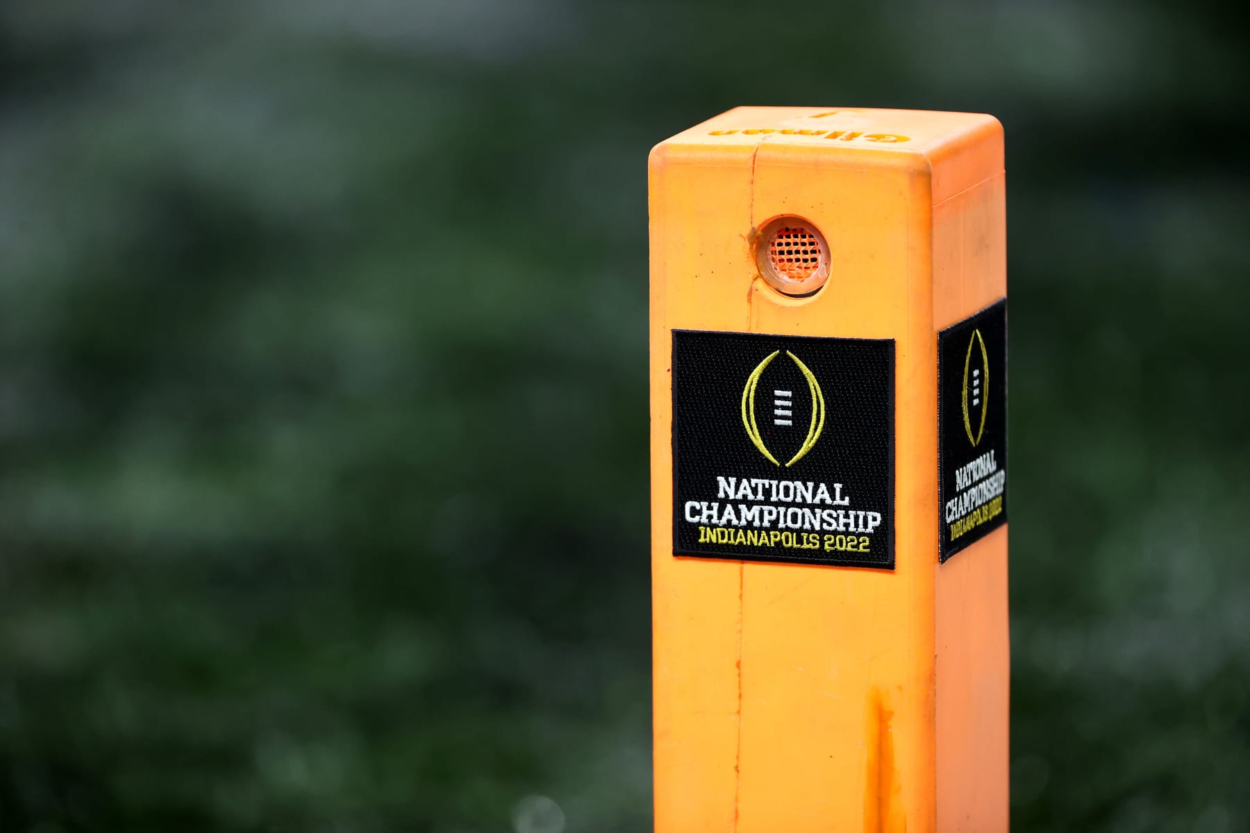 INDIANAPOLIS, IN - JANUARY 10: The Georgia Bulldogs take on the Alabama Crimson Tide during the College Football Playoff Championship held at Lucas Oil Stadium on January 10, 2022 in Indianapolis, Indiana. (Photo by Jamie Schwaberow/Getty Images)