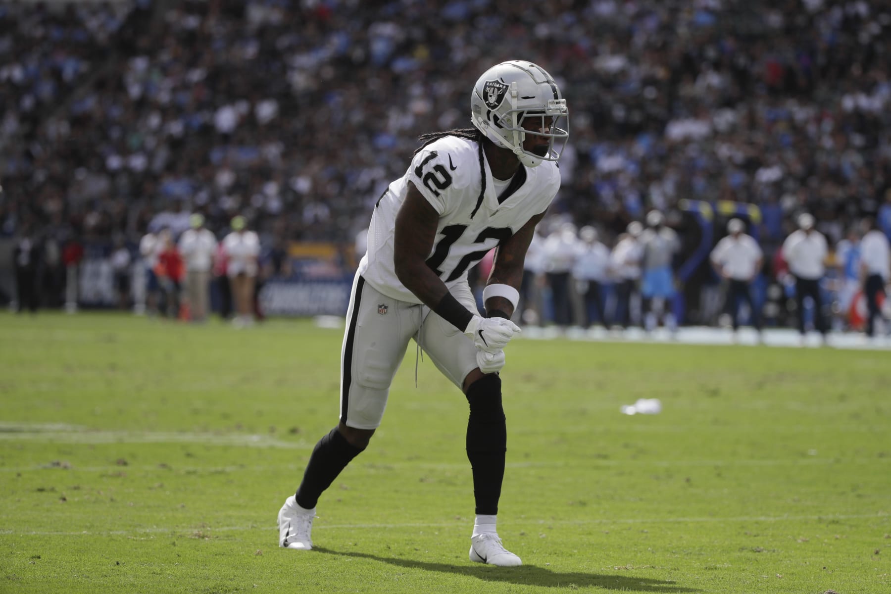Oakland Raiders wide receiver Martavis Bryant plays against the Los Angeles Chargers during an NFL football game Sunday, Oct. 7, 2018, in Carson, Calif. (AP Photo/Jae C. Hong)