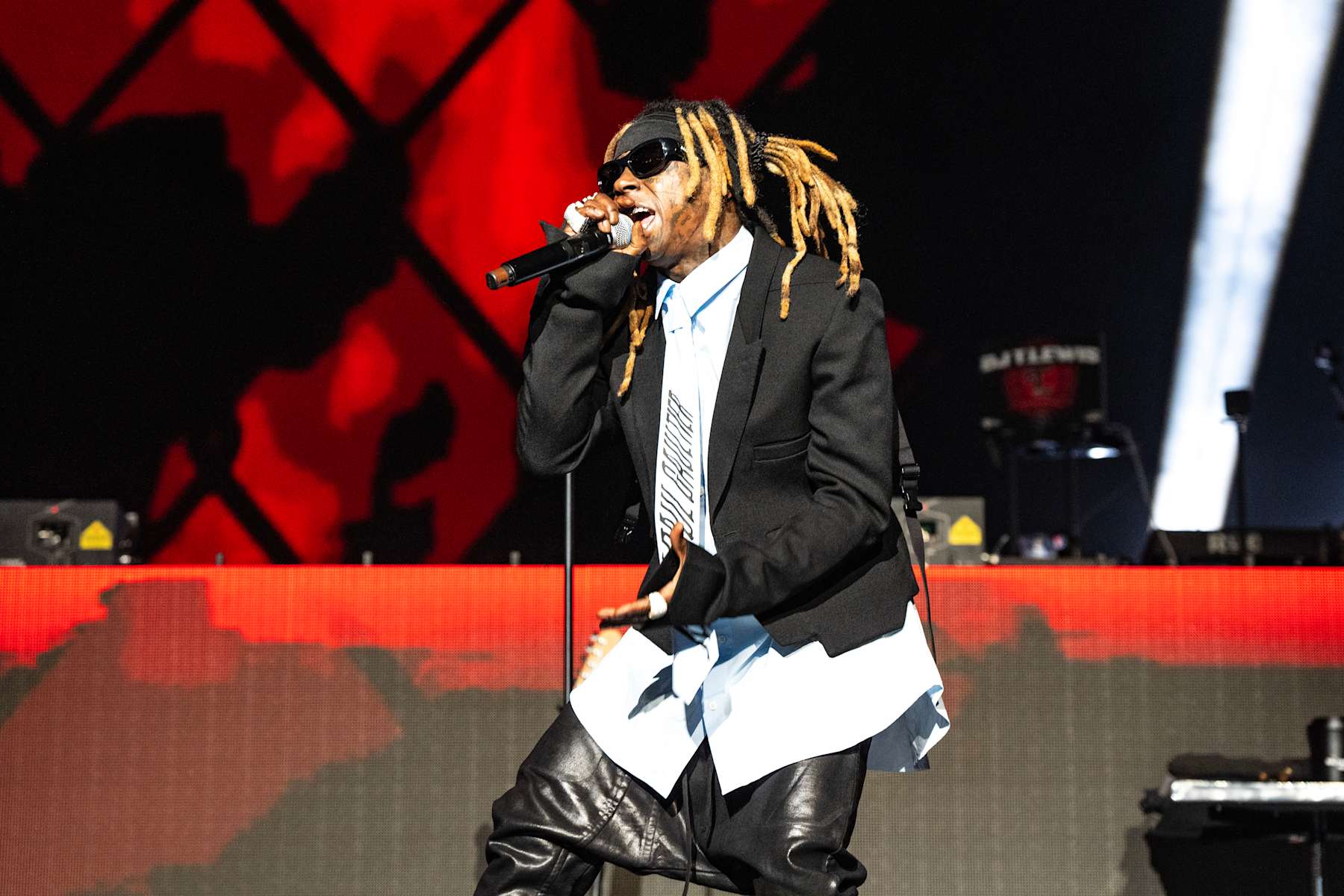 NEW ORLEANS, LOUISIANA - NOVEMBER 02: Lil Wayne performs during Lil Weezyana Fest 2024 at Smoothie King Center on November 02, 2024 in New Orleans, Louisiana. (Photo by Erika Goldring/Getty Images)