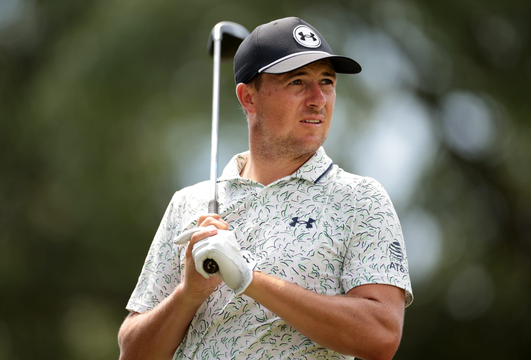 CROMWELL, CONNECTICUT - JUNE 22: Jordan Spieth of the United States plays his shot from the 17th tee during the third round of the Travelers Championship at TPC River Highlands on June 22, 2024 in Cromwell, Connecticut. (Photo by James Gilbert/Getty Images)