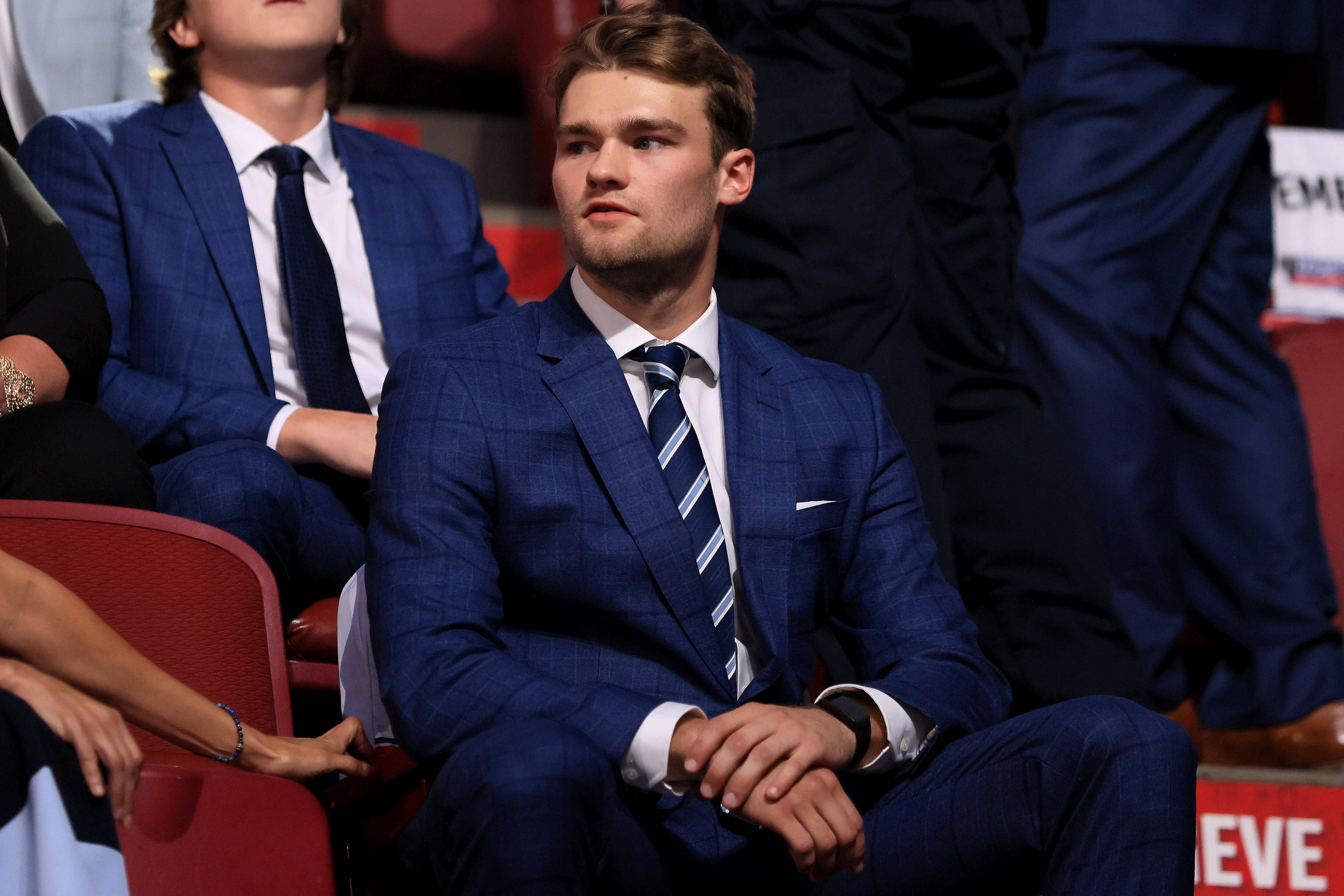 MONTREAL, QUEBEC - JULY 07: Shane Wright looks on prior to Round One of the 2022 Upper Deck NHL Draft at Bell Centre on July 07, 2022 in Montreal, Quebec, Canada. (Photo by Bruce Bennett/Getty Images)