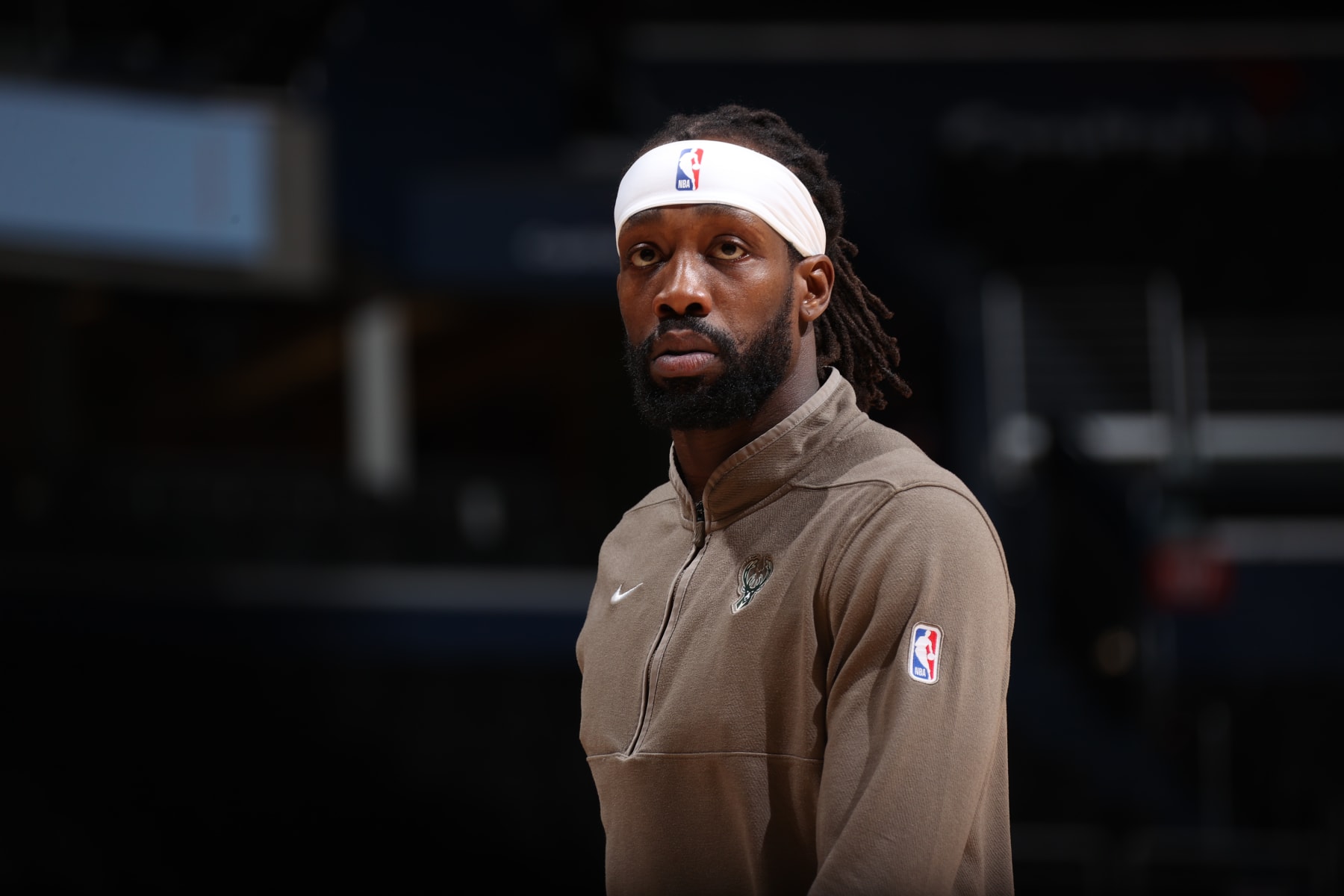 WASHINGTON, DC - APRIL 2: Patrick Beverley #21 of the Milwaukee Bucks warms up before the game against the Washington Wizards on April 2, 2024 at Capital One Arena in Washington, DC. NOTE TO USER: User expressly acknowledges and agrees that, by downloading and or using this Photograph, user is consenting to the terms and conditions of the Getty Images License Agreement. Mandatory Copyright Notice: Copyright 2024 NBAE (Photo by Stephen Gosling/NBAE via Getty Images) WASHINGTON, DC - APRIL 2: Patrick Beverley #21 of the Milwaukee Bucks warms up before the game against the Washington Wizards on April 2, 2024 at Capital One Arena in Washington, DC. NOTE TO USER: User expressly acknowledges and agrees that, by downloading and or using this Photograph, user is consenting to the terms and conditions of the Getty Images License Agreement. Mandatory Copyright Notice: Copyright 2024 NBAE (Photo by Stephen Gosling/NBAE via Getty Images)