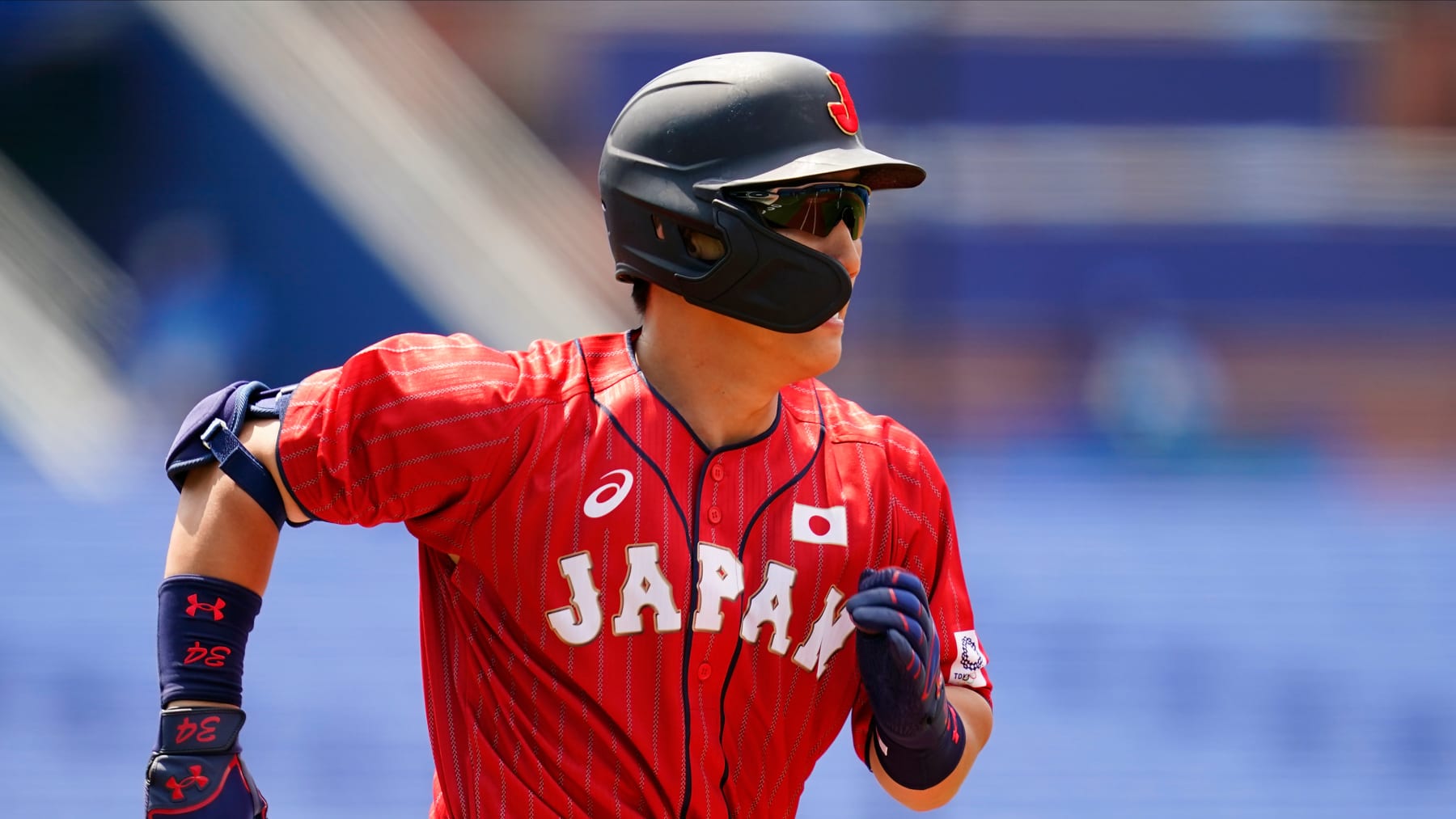 Japan's Masataka Yoshida plays during a baseball game at Yokohama Baseball Stadium during the 2020 Summer Olympics, Saturday, July 31, 2021, in Yokohama, Japan. (AP Photo/Matt Slocum)