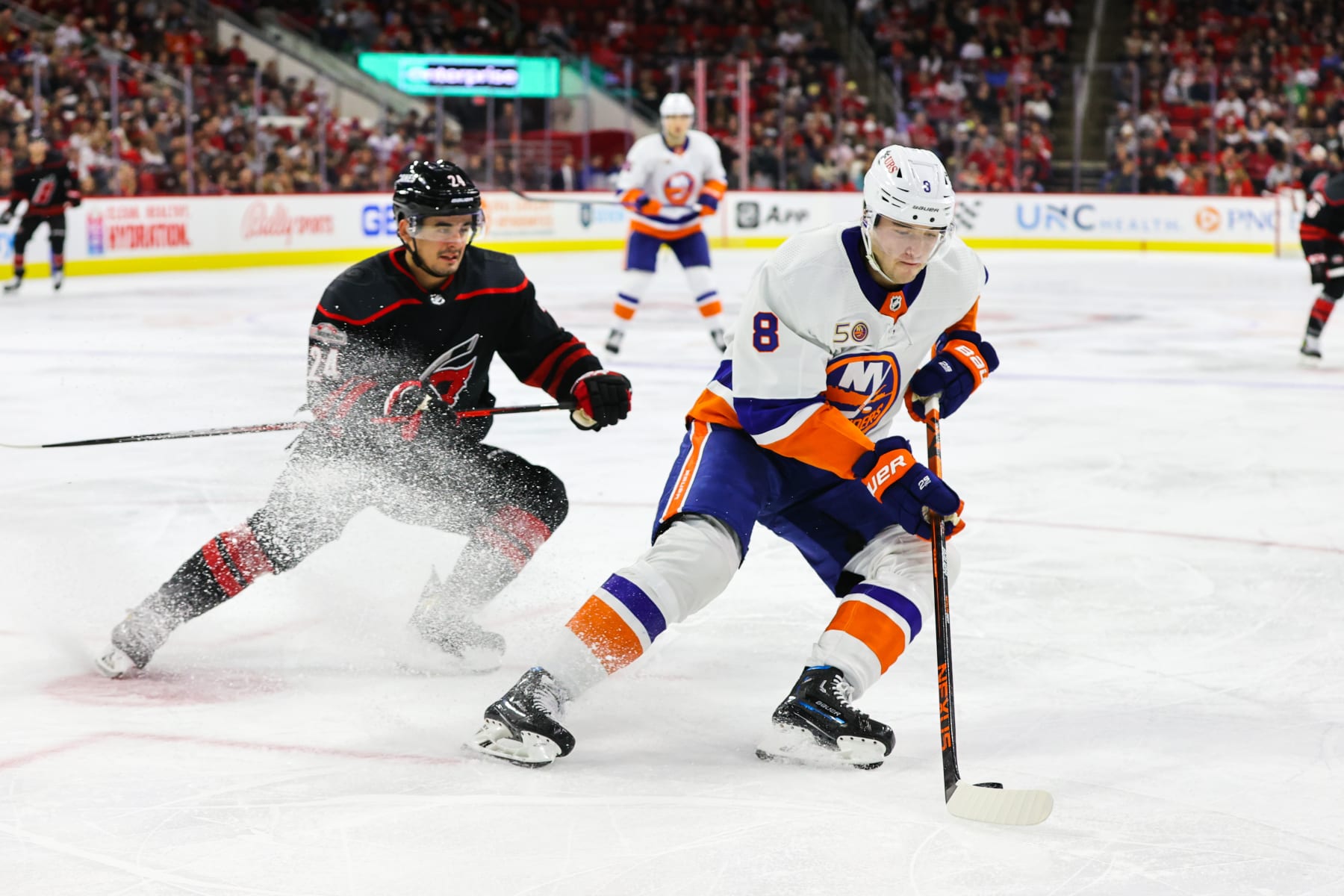 Seth Jarvis and Noah Dobson.