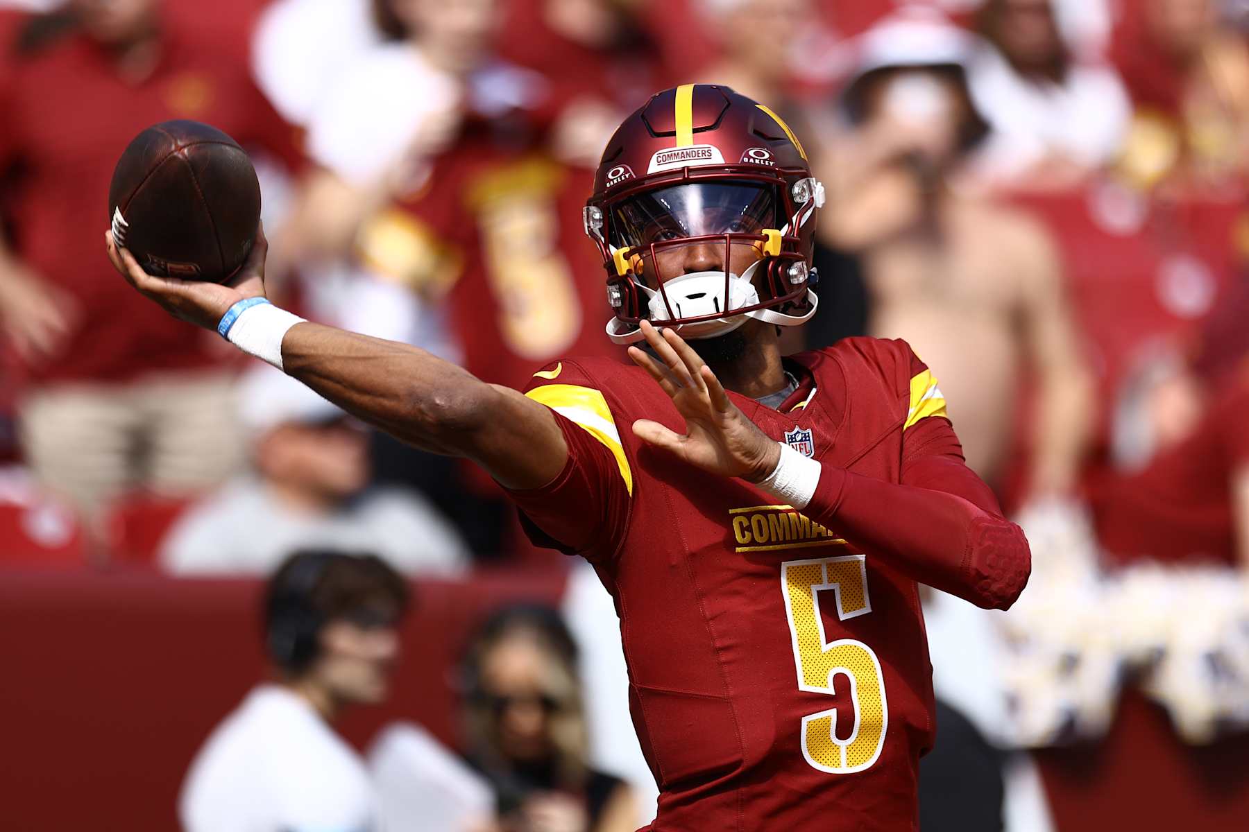 Washington Commanders quarterback Jayden Daniels