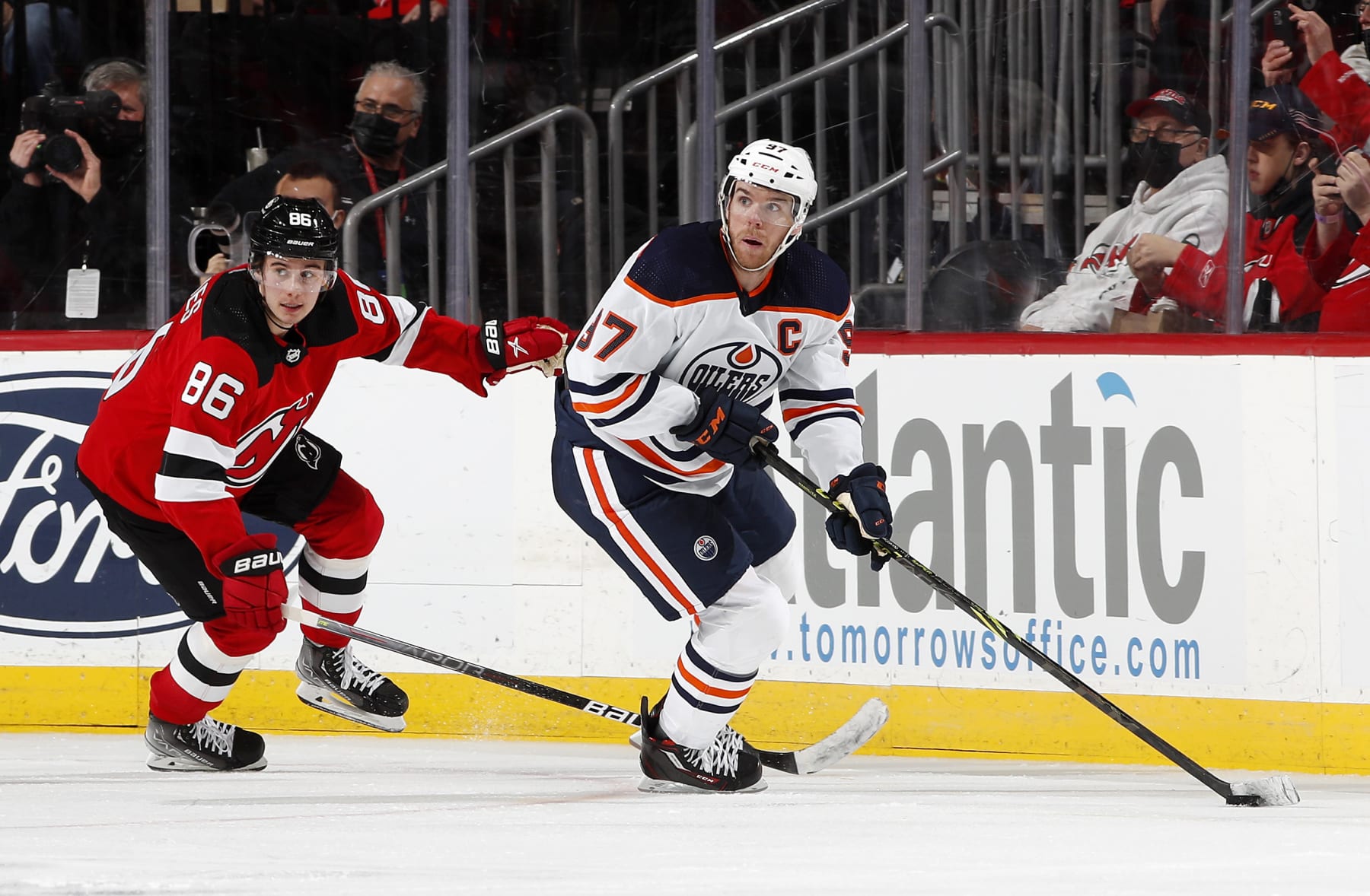 Jack Hughes and Connor McDavid.