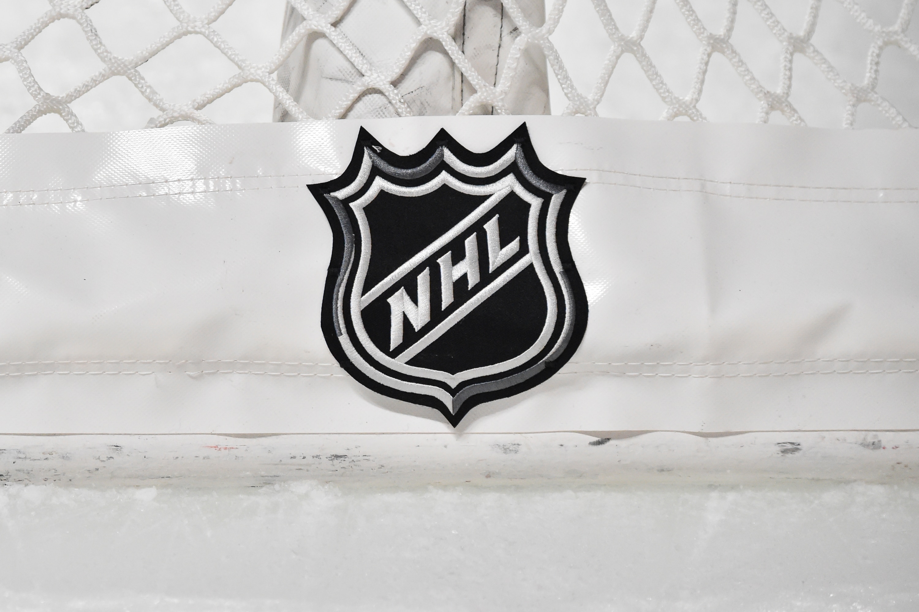 MONTREAL, QC - NOVEMBER 09:  A view of the NHL crest on a net prior to the start of the first period between the Montreal Canadiens and the Los Angeles Kings at Centre Bell on November 9, 2021 in Montreal, Canada.  The Los Angeles Kings defeated the Montreal Canadiens 3-2 in overtime.  (Photo by Minas Panagiotakis/Getty Images)