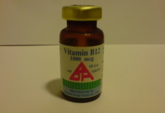 B-12 is reddish brown & is commonly used in society (See "5 Hour Energy" drinks)