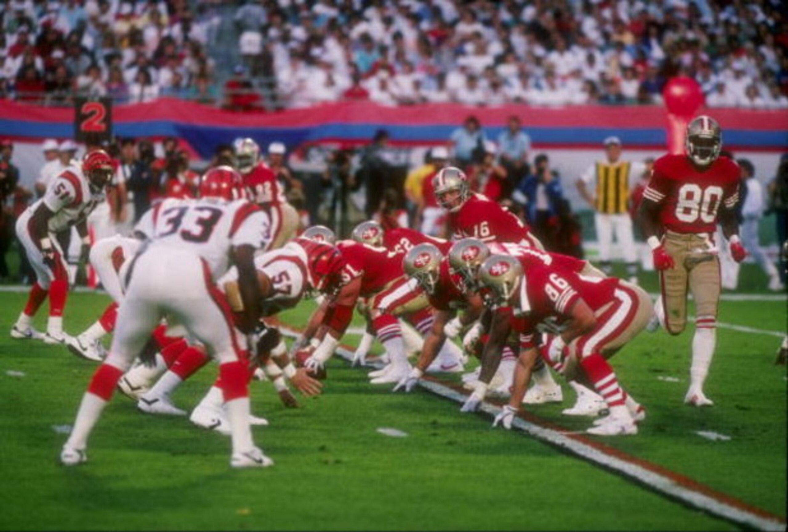 22 Jan 1989: General view of Super Bowl XXIII between the San Francisco 49ers and the Cincinnati Bengals at Joe Robbie Stadium in Miami, Florida. The 49ers won the game, 20-16. Mandatory Credit: Rick Stewart /Allsport 22 Jan 1989: General view of Super Bowl XXIII between the San Francisco 49ers and the Cincinnati Bengals at Joe Robbie Stadium in Miami, Florida. The 49ers won the game, 20-16. Mandatory Credit: Rick Stewart /Allsport