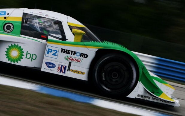 SEBRING, FL - MARCH 21:  Marino Franchitti driver of the #20 Dyson Racing Team Mazda Lola B08 86 gets through turn eight during the 57th Annual Mobil1 12 Hours of Sebring at Sebring International Raceway on March 21, 2009 in Sebring, Florida.  (Photo by D