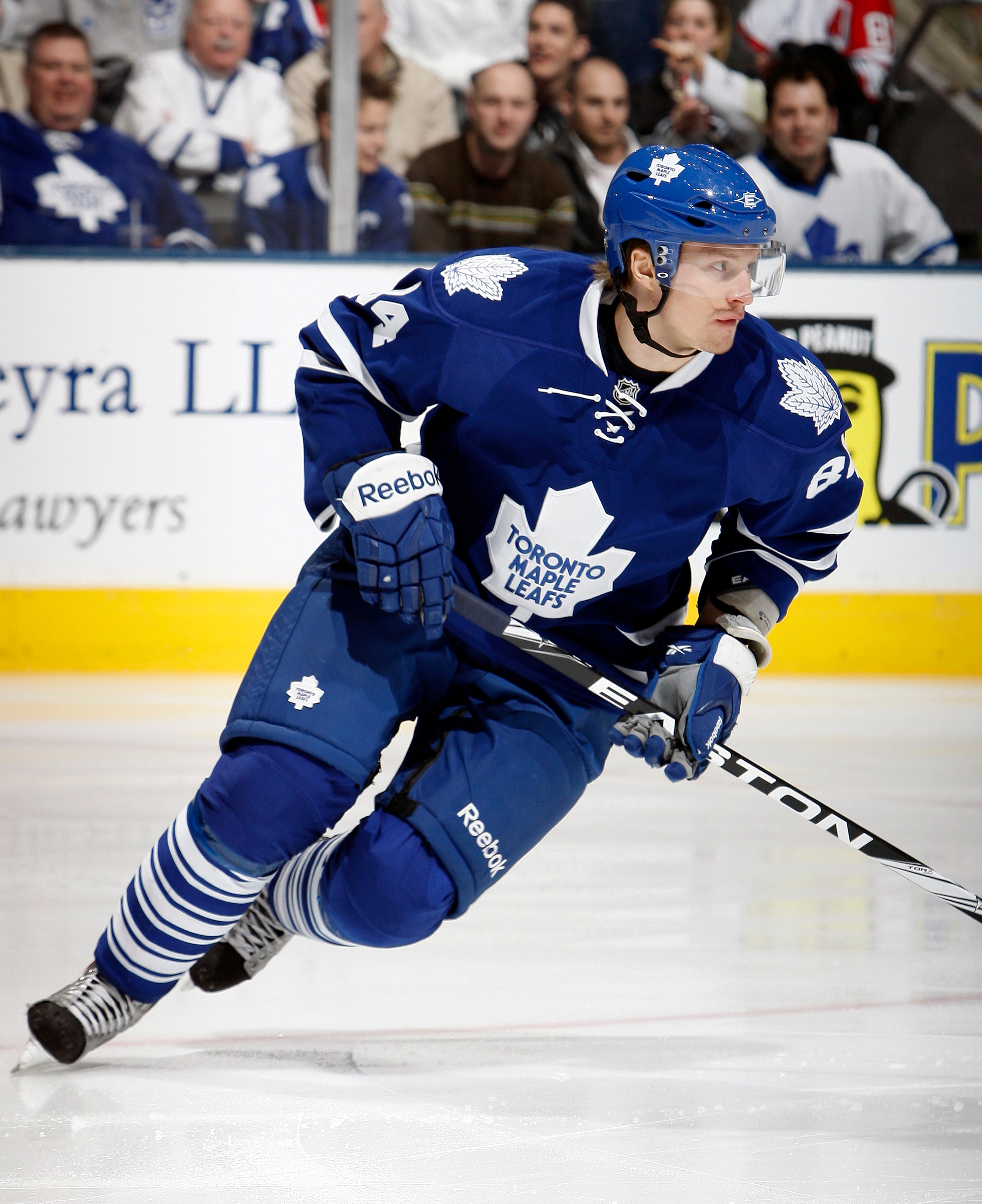 TORONTO, CANADA - FEBRUARY 26: Mikhail Grabovski #84 of the Toronto Maple Leafs skates up the ice during the game against the Pittsburgh Penguins at the Air Canada Centre February 26, 2011 in Toronto, Ontario, Canada. (Photo by Abelimages/Getty Images)