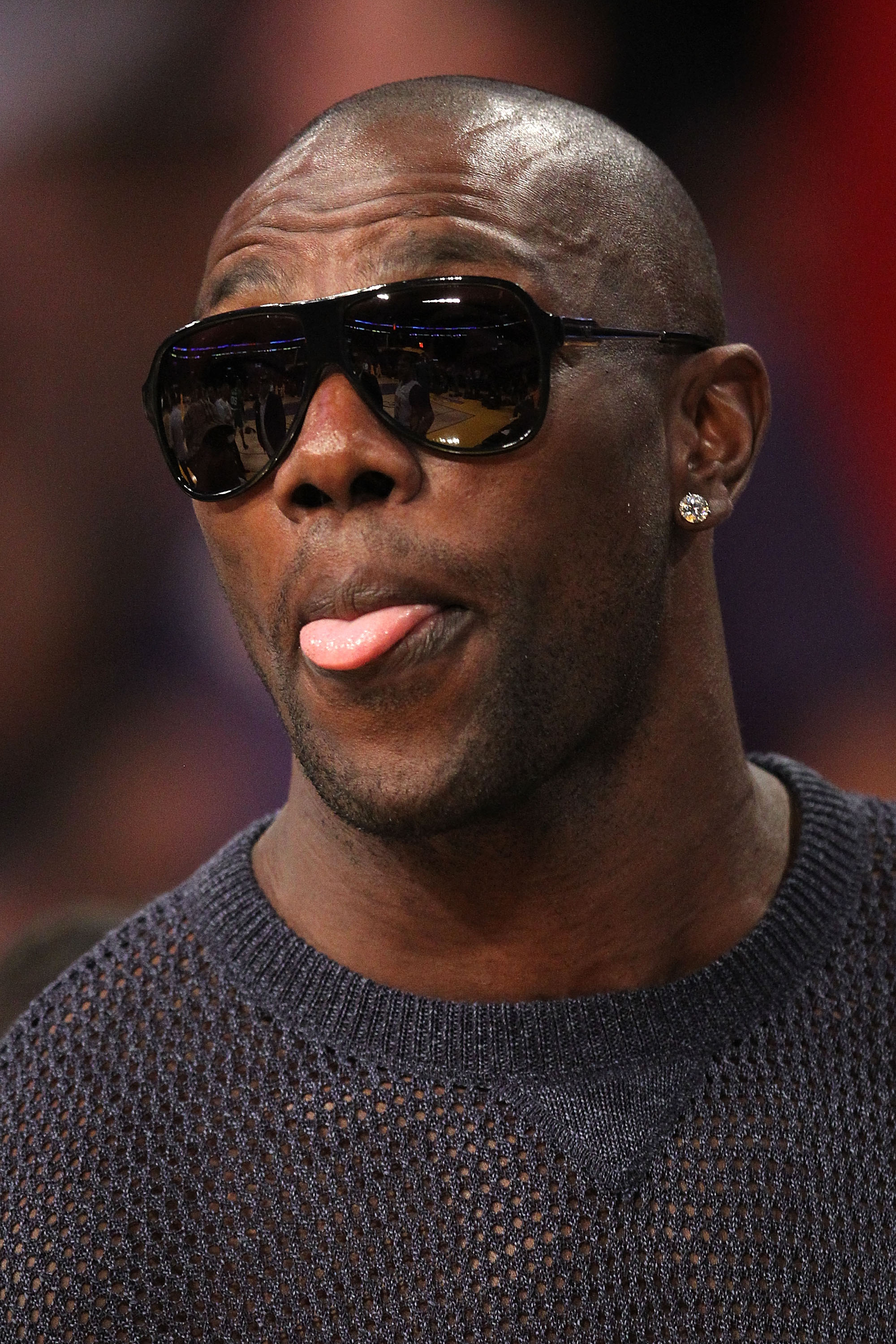 LOS ANGELES, CA - JUNE 17:  NFL player Terrell Owens on the court during halftime of Game Seven of the 2010 NBA Finals at Staples Center between the Boston Celtics and the Los Angeles Lakers on June 17, 2010 in Los Angeles, California.  NOTE TO USER: User
