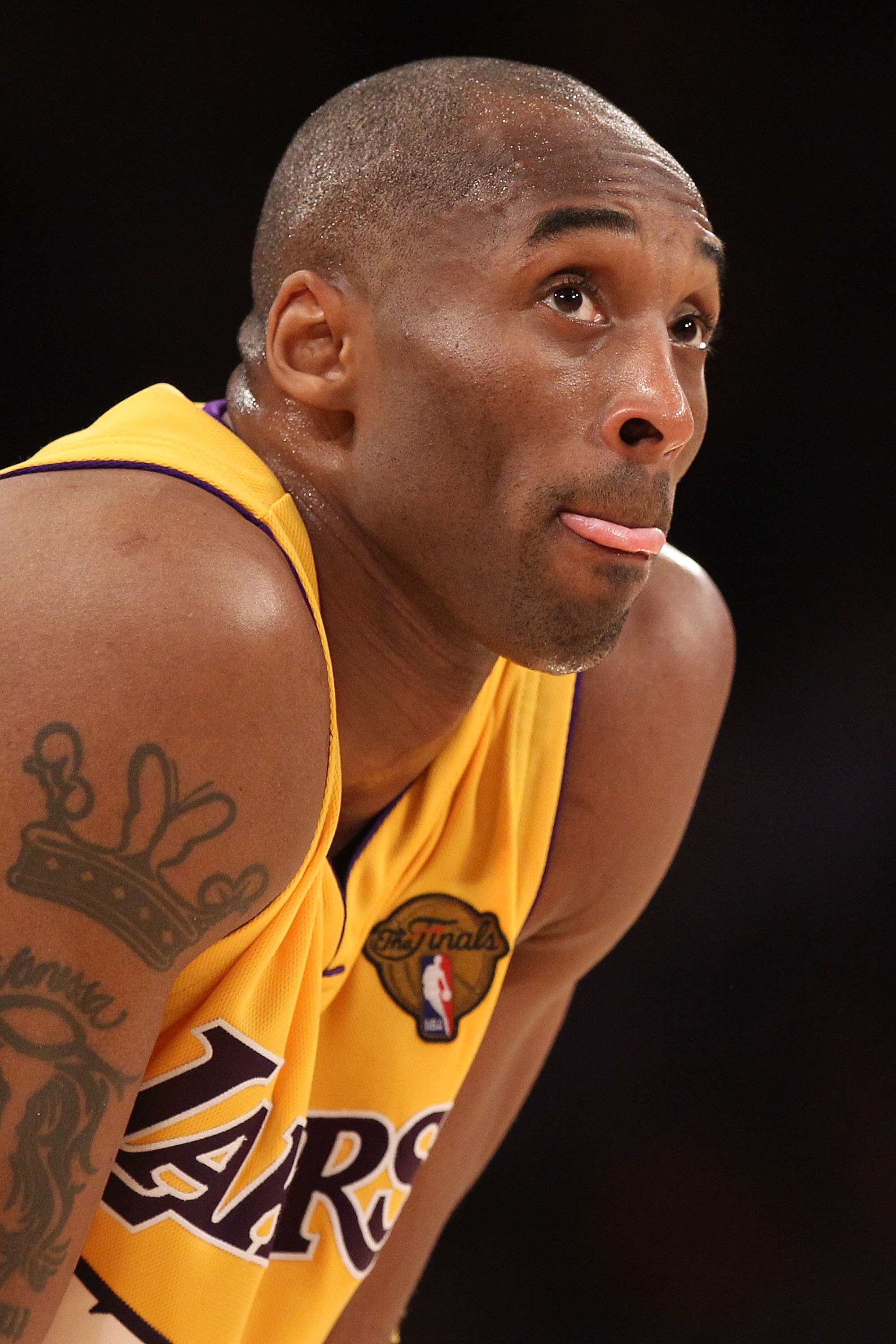 LOS ANGELES, CA - JUNE 17:  Kobe Bryant #24 of the Los Angeles Lakers looks on in Game Seven of the 2010 NBA Finals against the Boston Celtics at Staples Center on June 17, 2010 in Los Angeles, California.  NOTE TO USER: User expressly acknowledges and ag