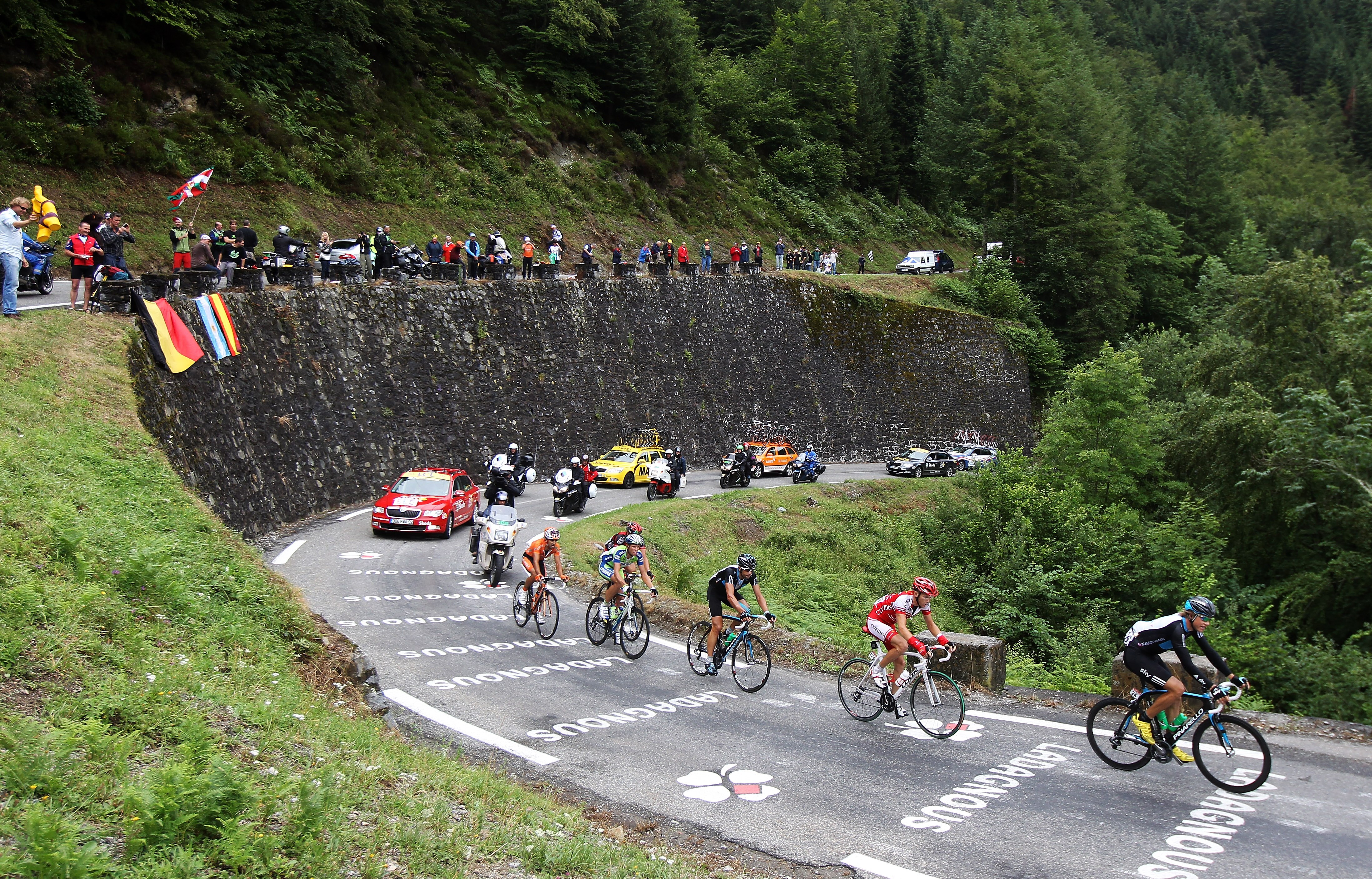 PAU, FRANCE - JULY 22:  Edvald Boasson Hagen of Norway and Team SKY rides in the breakaway group during stage seventeen of the 2010 Tour de France from Pau to Col du Tourmalet on July 22, 2010 in Pau, France.  (Photo by Bryn Lennon/Getty Images)