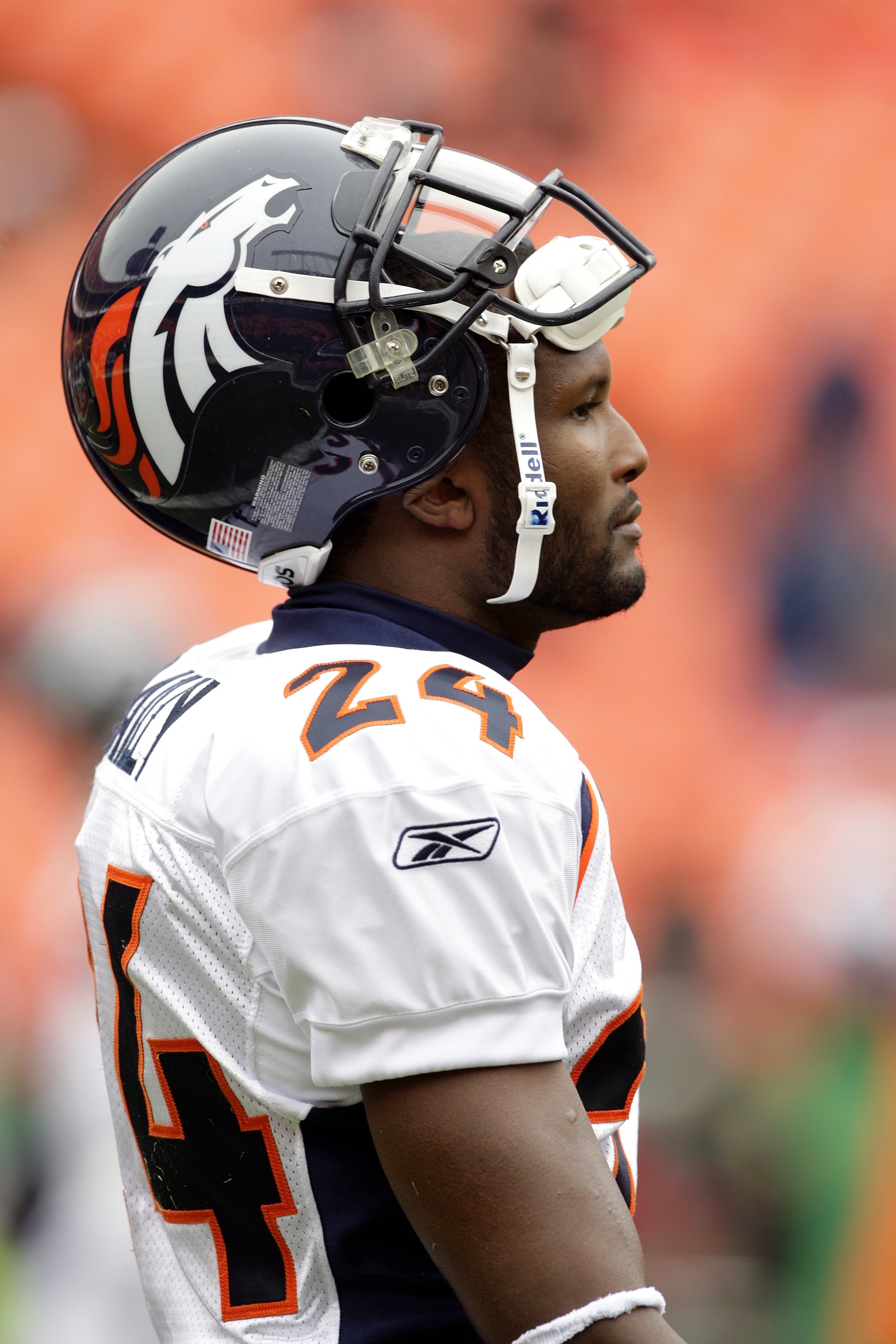 KANSAS CITY, MO - DECEMBER 6:  Champ Bailey #24 of the Denver Broncos looks on during warm-up prior to their NFL game against the Kansas City Chiefs on December 6, 2009 at Arrowhead Stadium in Kansas City, Missouri. The Broncos defeated the Chiefs 44-13. 